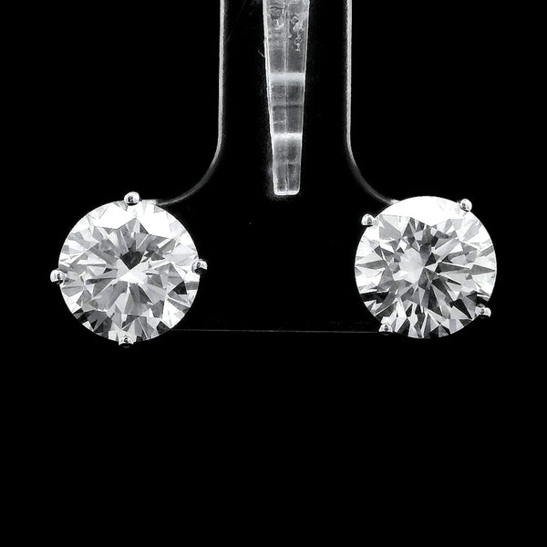 4.12 Carats Lab Grown Diamond 14K Gold Earrings