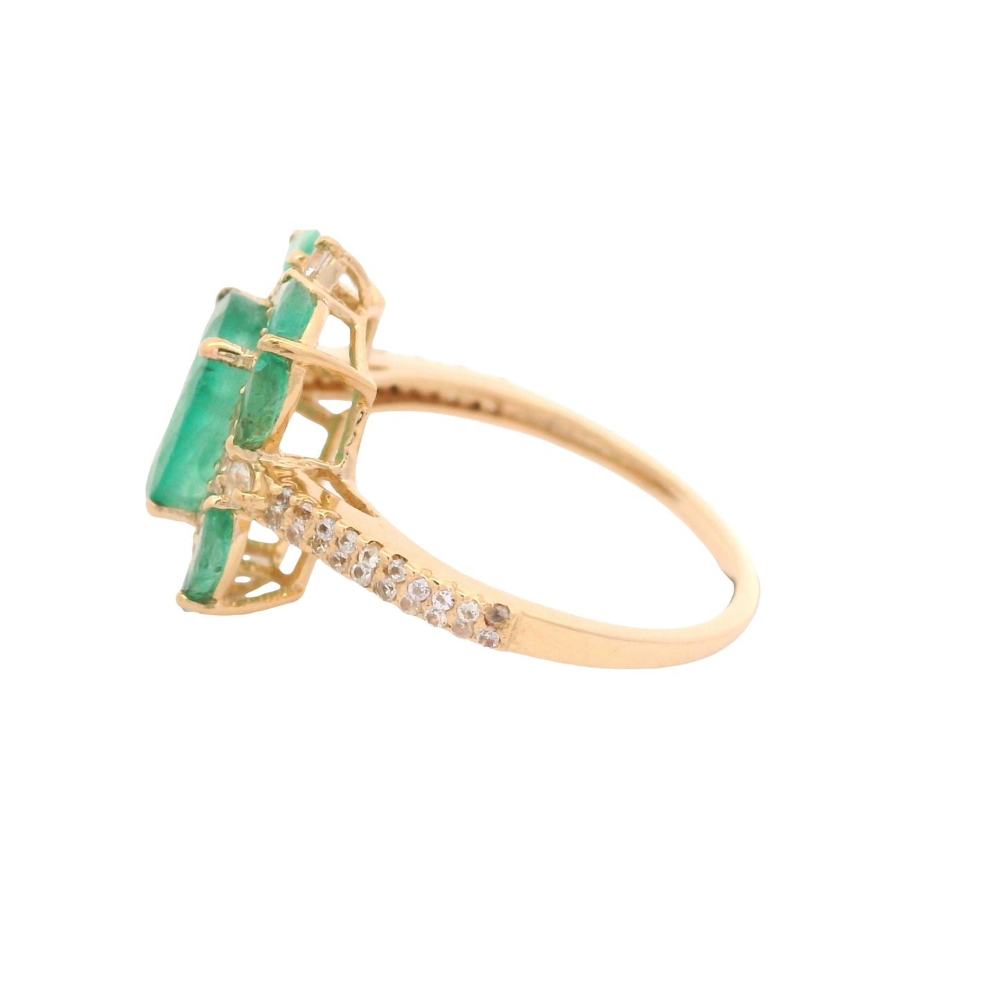 2.98 Ct Oval Emerald 14K Gold Ring
