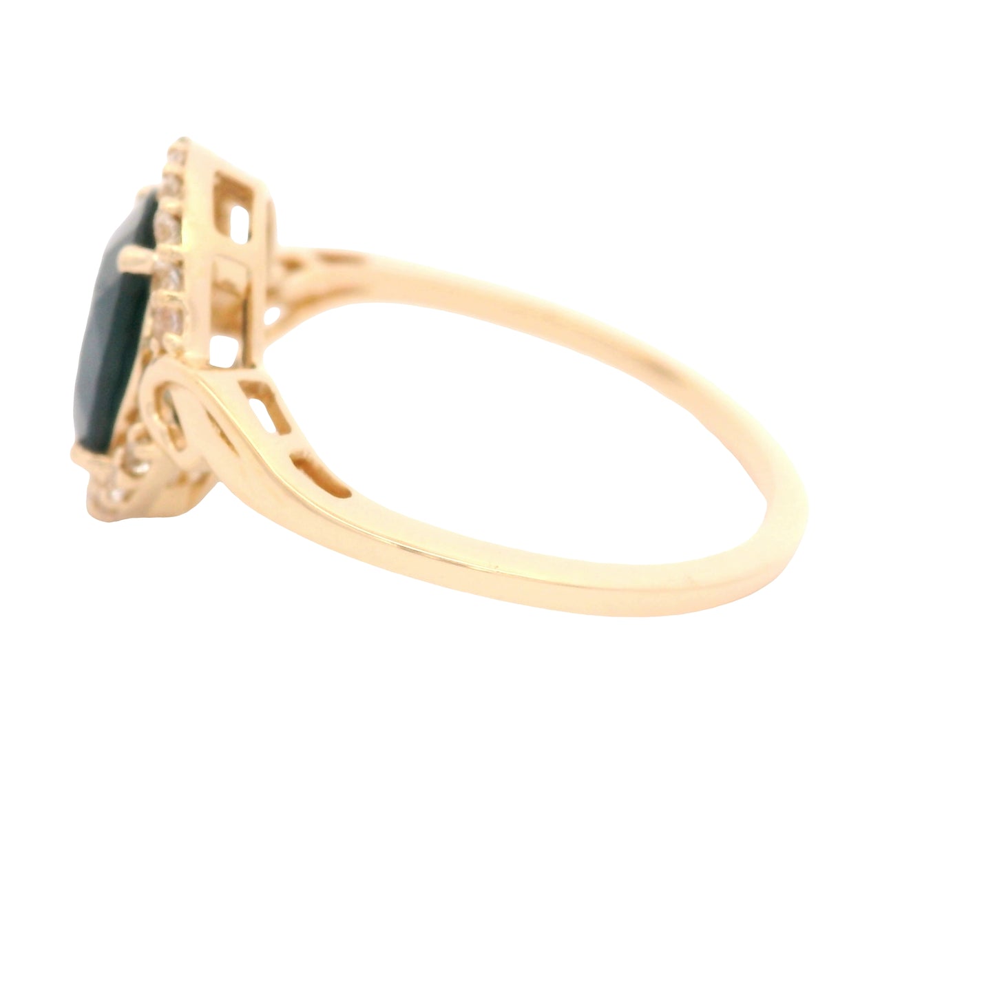 2.11 Ct Oval Sapphire 14K Gold Ring