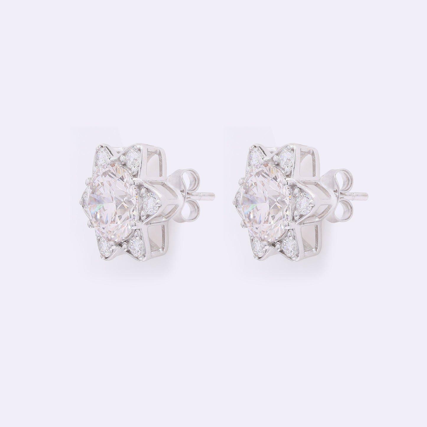 3.61 Carats Lab Grown Diamond 14K Gold Earrings