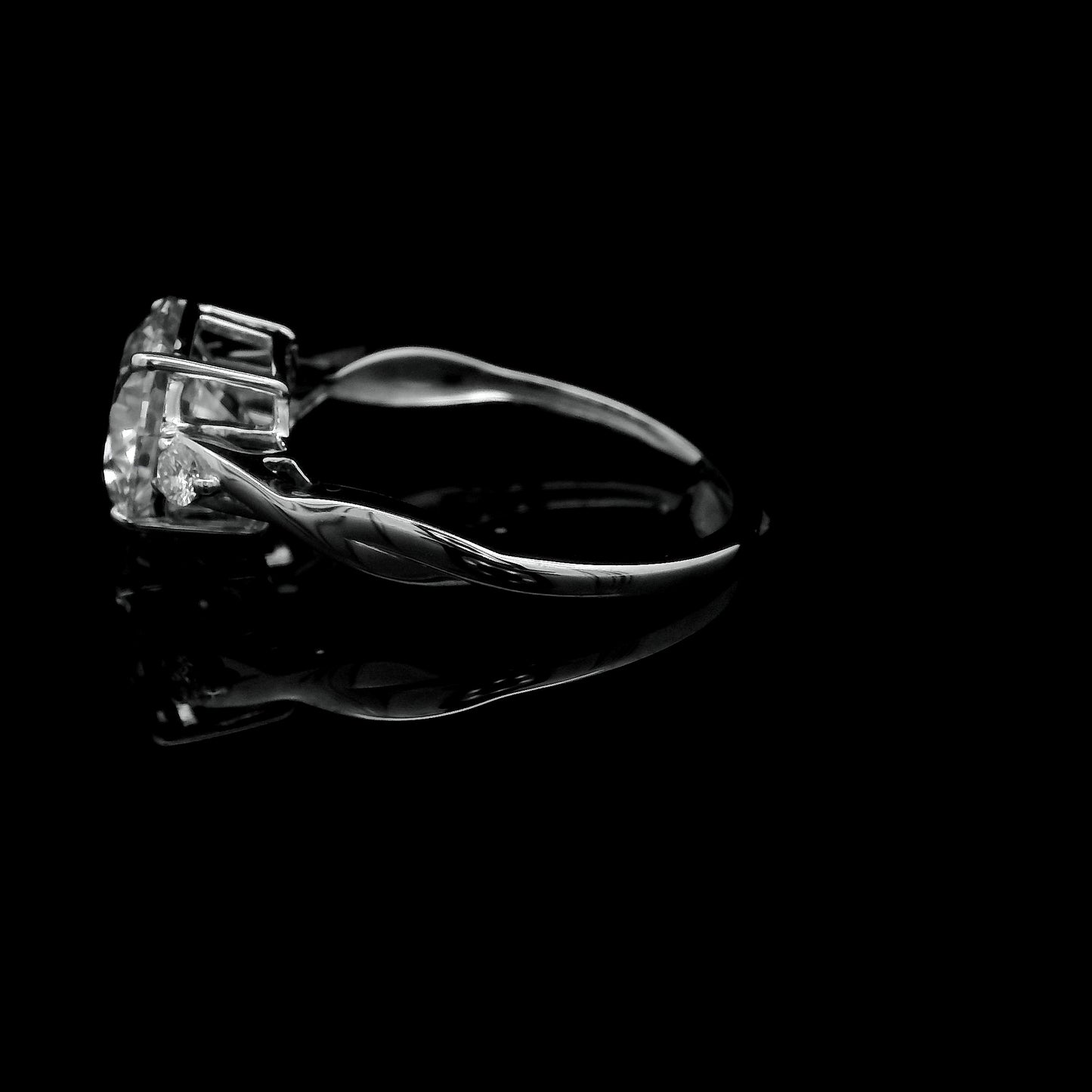 2.57 Ct Round Lab Grown Diamond 14K Gold Ring
