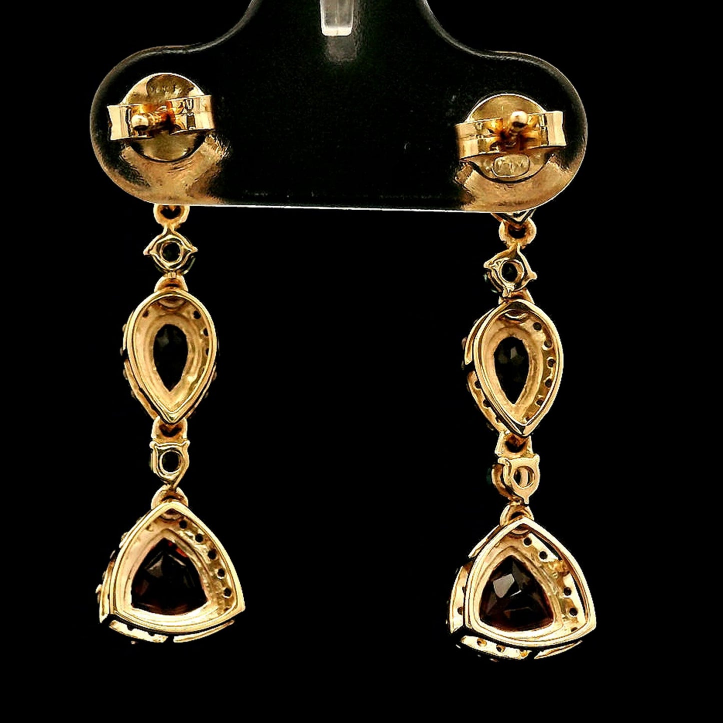 1.89 Ct Pear Tourmaline 14K Gold Earrings
