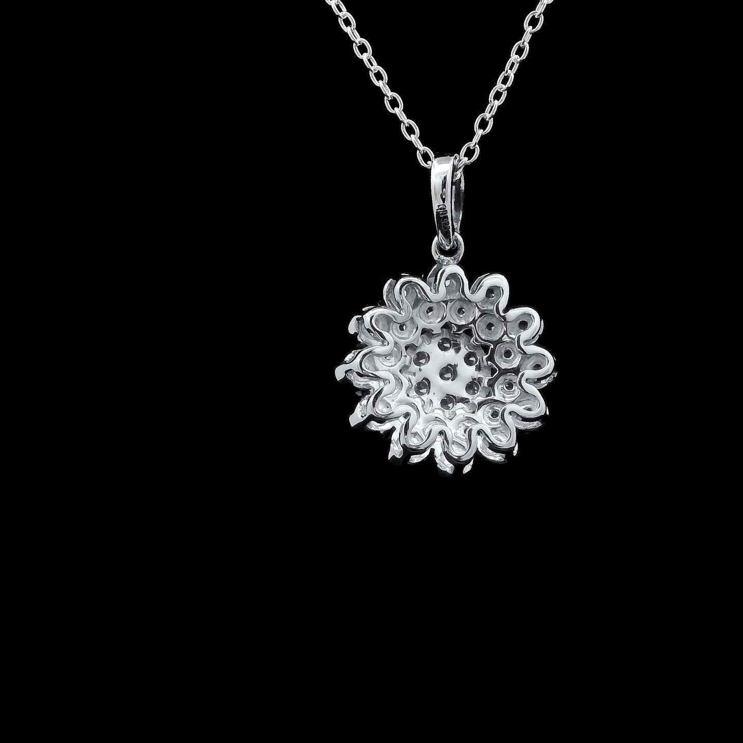 0.84 Ct Round Lab Grown Diamond 925 Sterling Silver Pendant