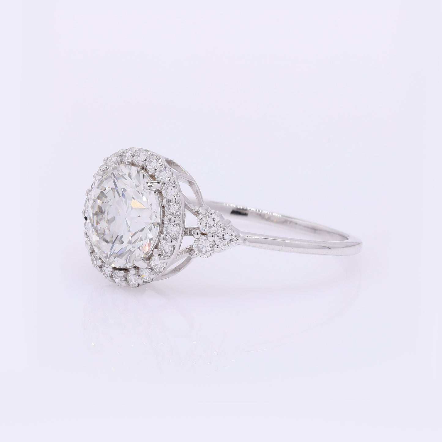 2.44 Carats Lab Grown Diamond 14K Gold Ring