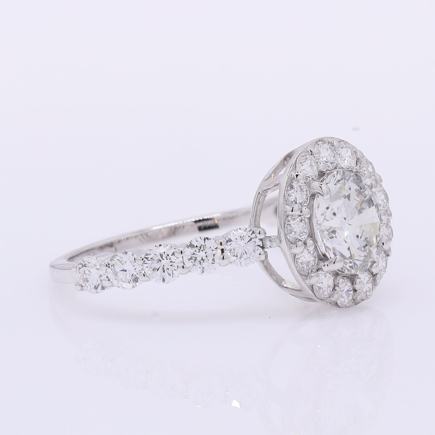 2.10 Carats Lab Grown Diamond 14K Gold Ring