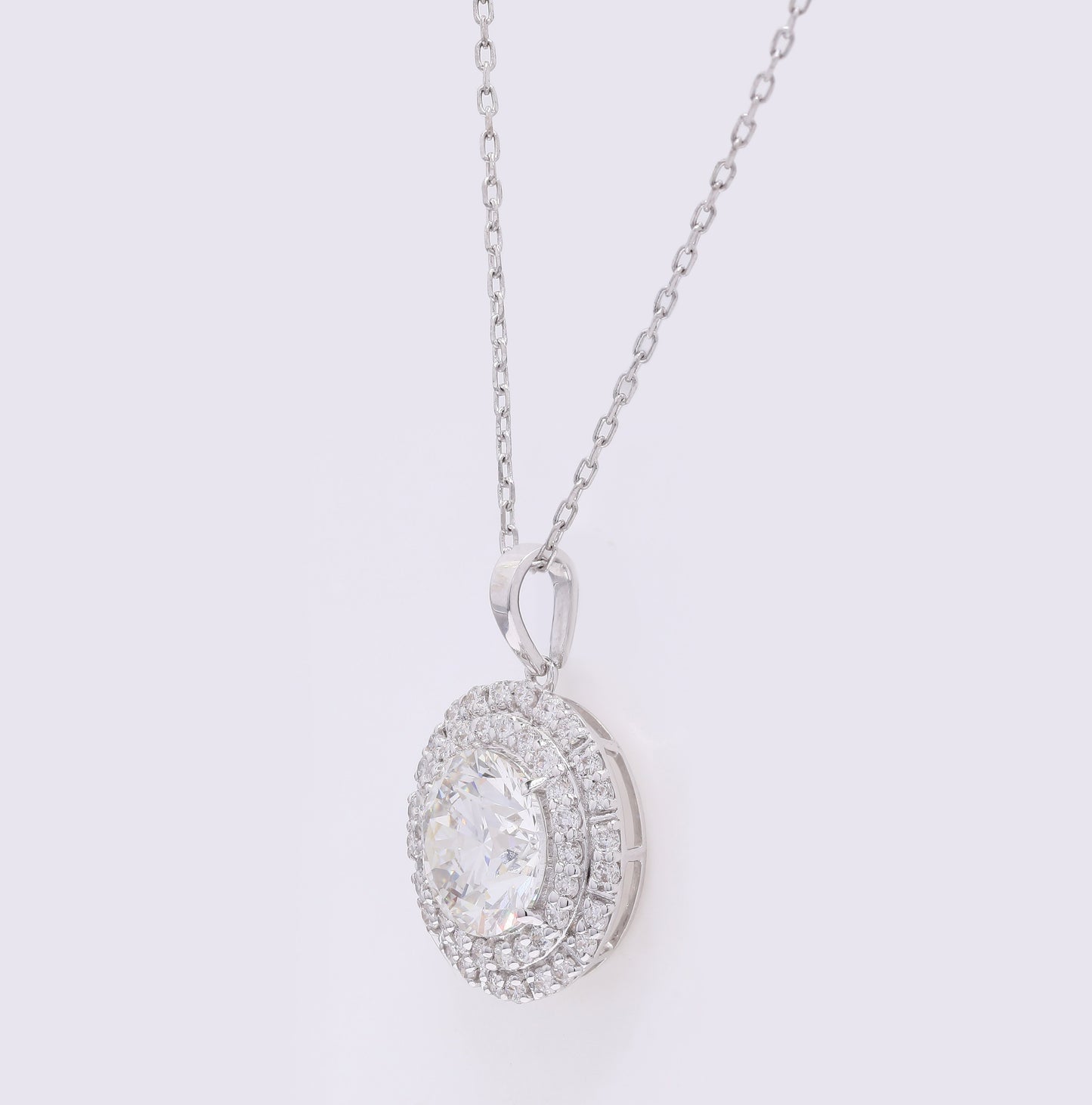 3.22 Carats Lab Grown Diamond 14K Gold Pendant