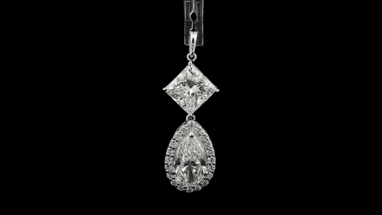 5.66 Carats Lab Grown Diamond 14K Gold Pendant