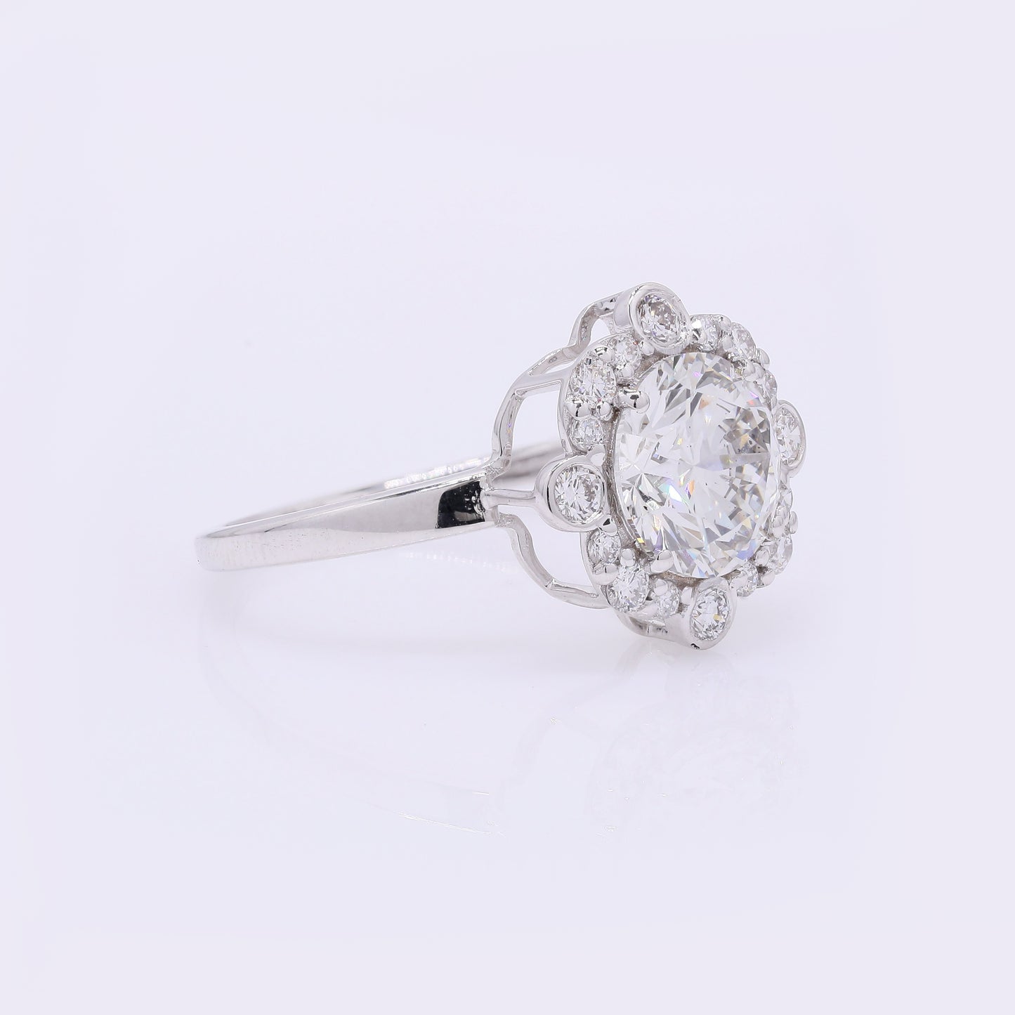 2.46 Carats Lab Grown Diamond 14K Gold Ring