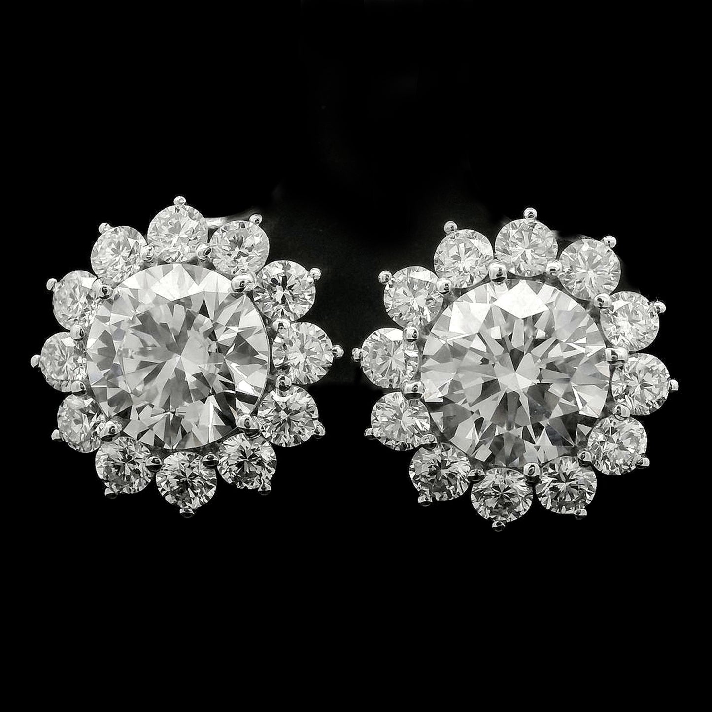 6.09 Carats Lab Grown Diamond 14K Gold Earrings