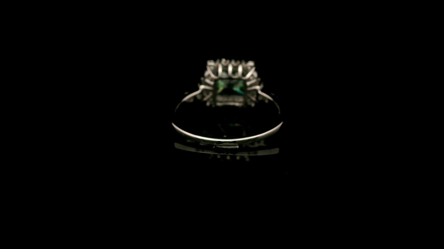 2.03 Carats Green Lab Grown Diamond 14K Gold Ring