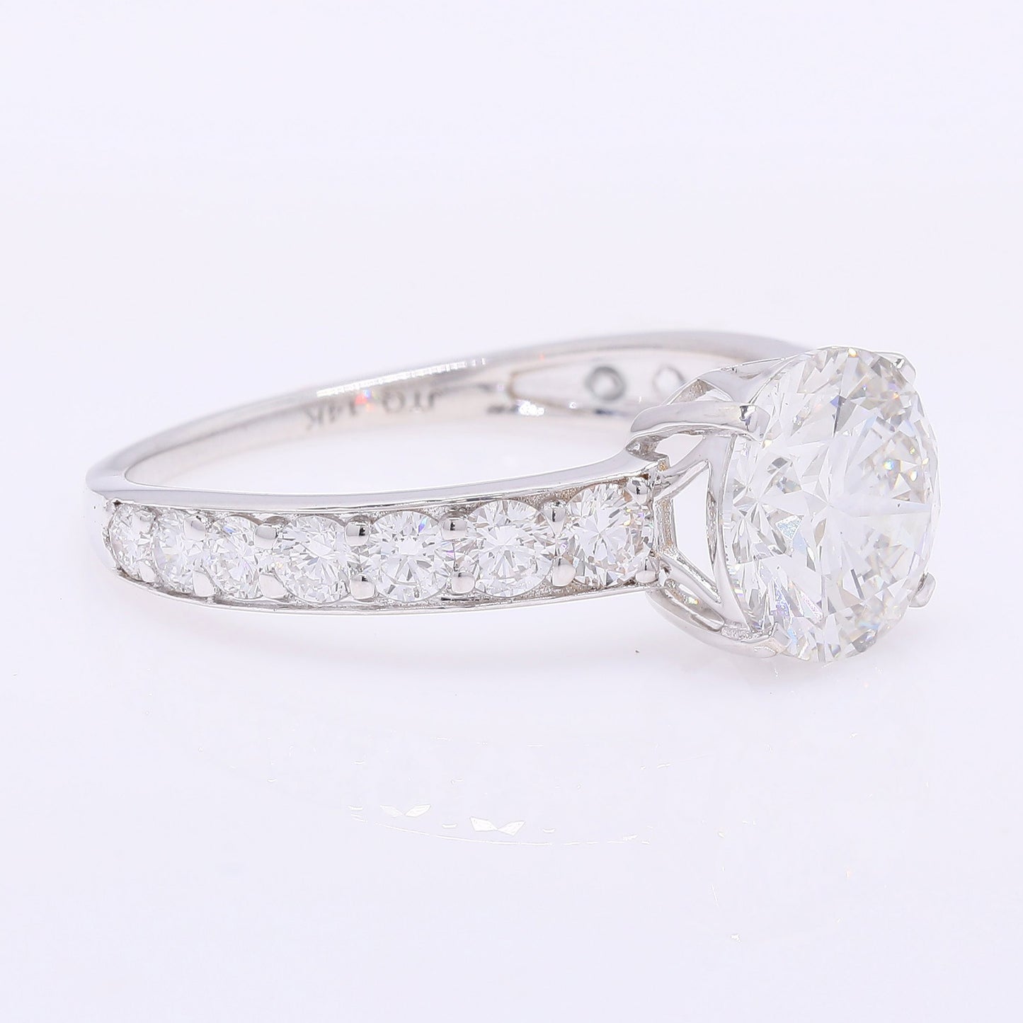 3.00 Carats Lab Grown Diamond 14K Gold Ring