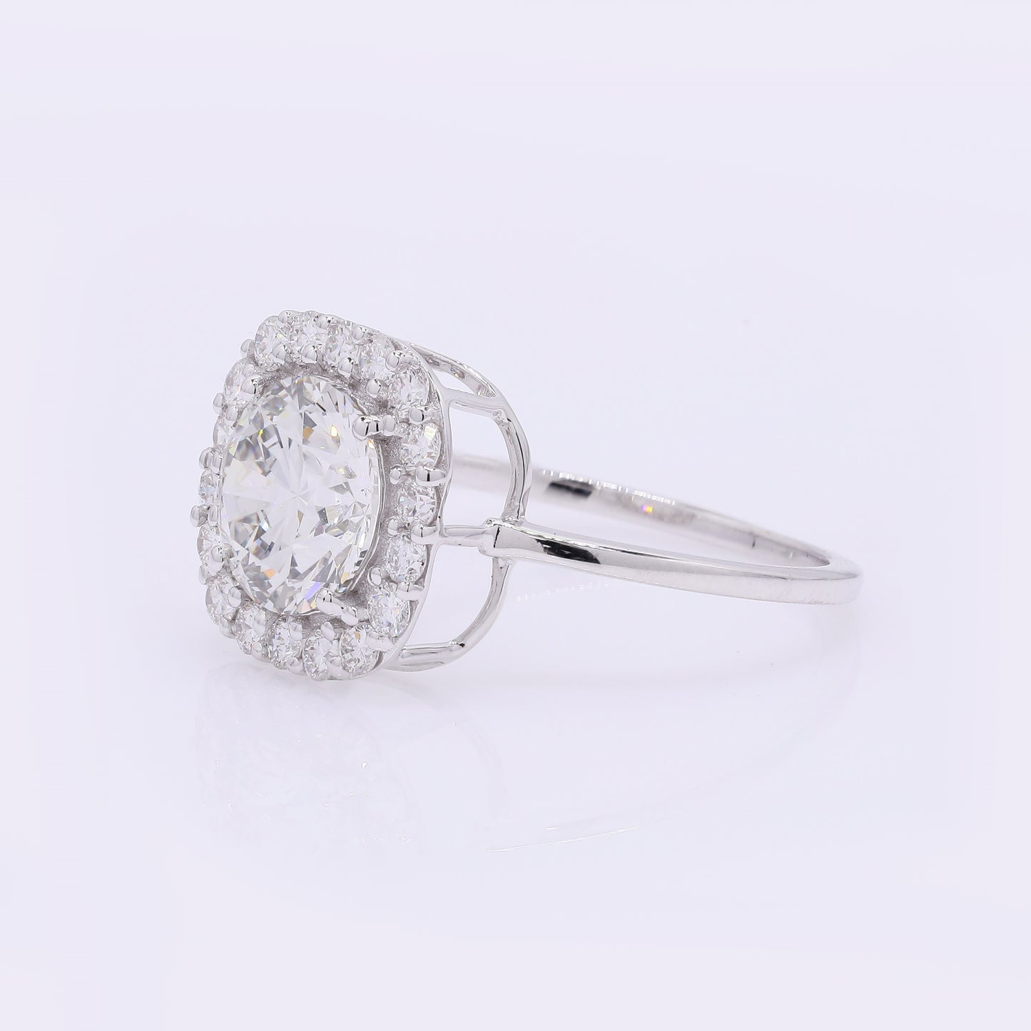 2.45 Carats Lab Grown Diamond 14K Gold Ring