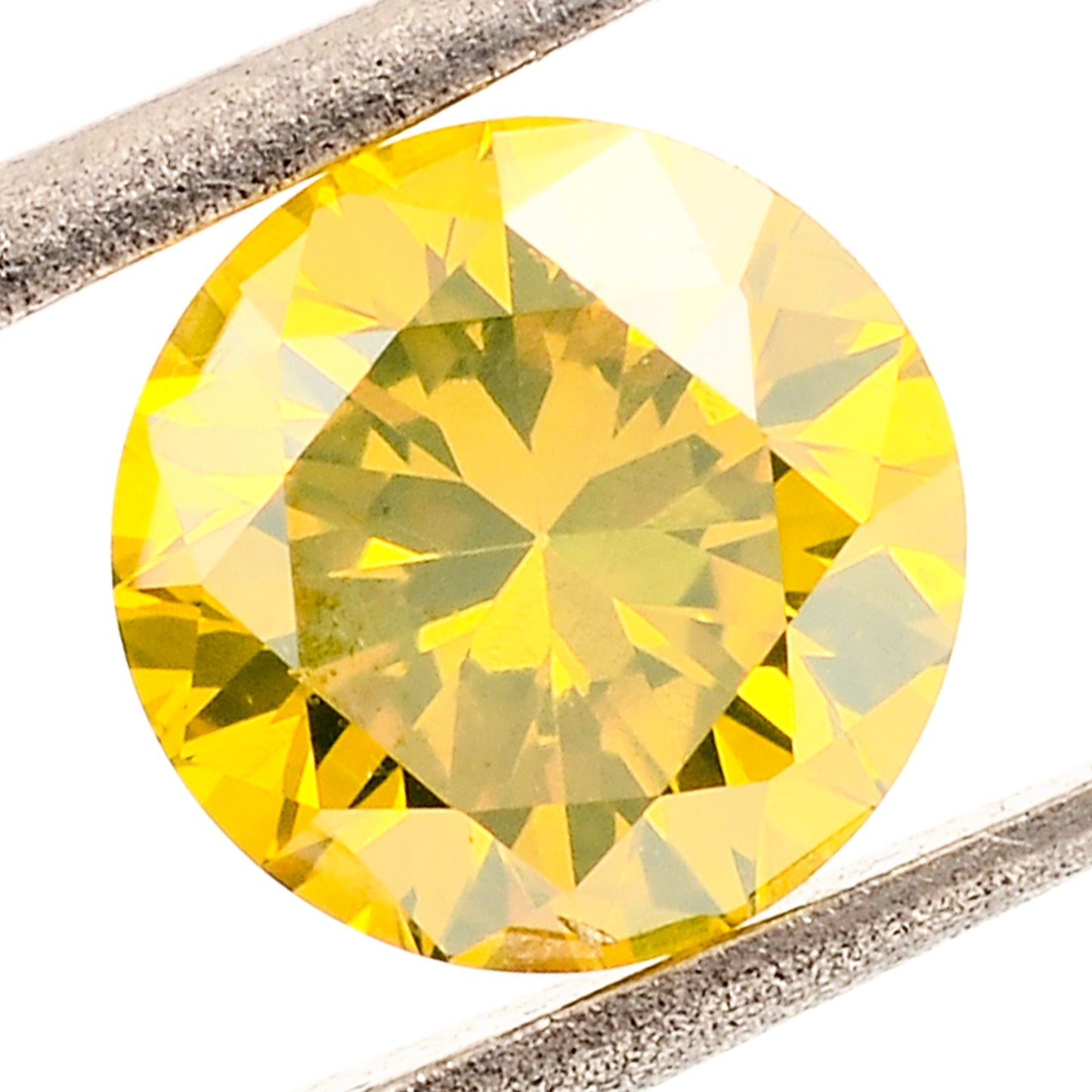 0.26 Yellow Diamond Round Loose Gemstone