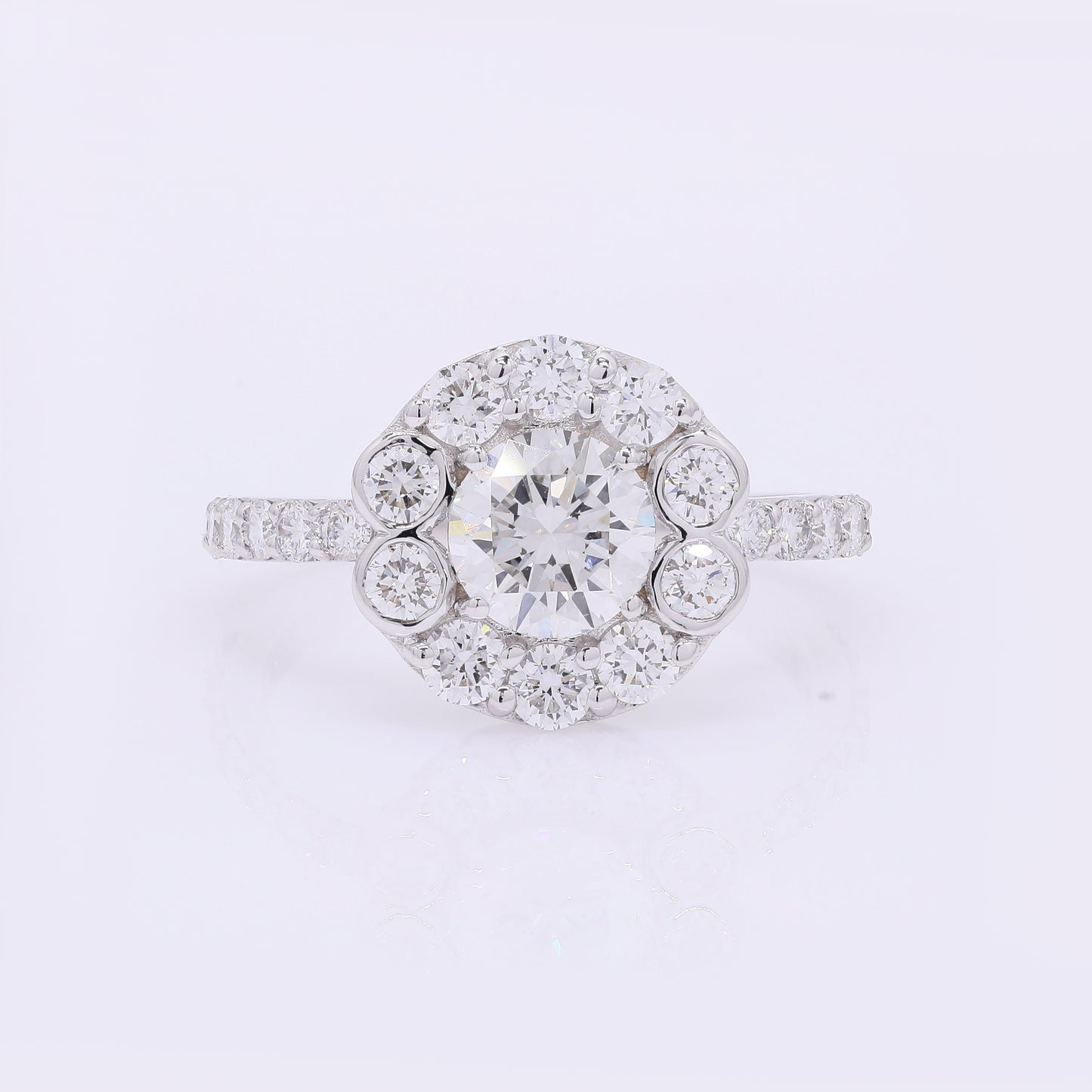 2.14 Carats Lab Grown Diamond 14K Gold Ring
