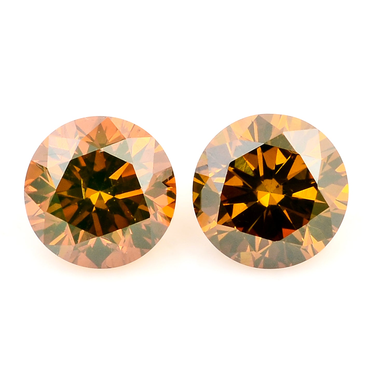 0.40 Red Diamond Round Loose Gemstone