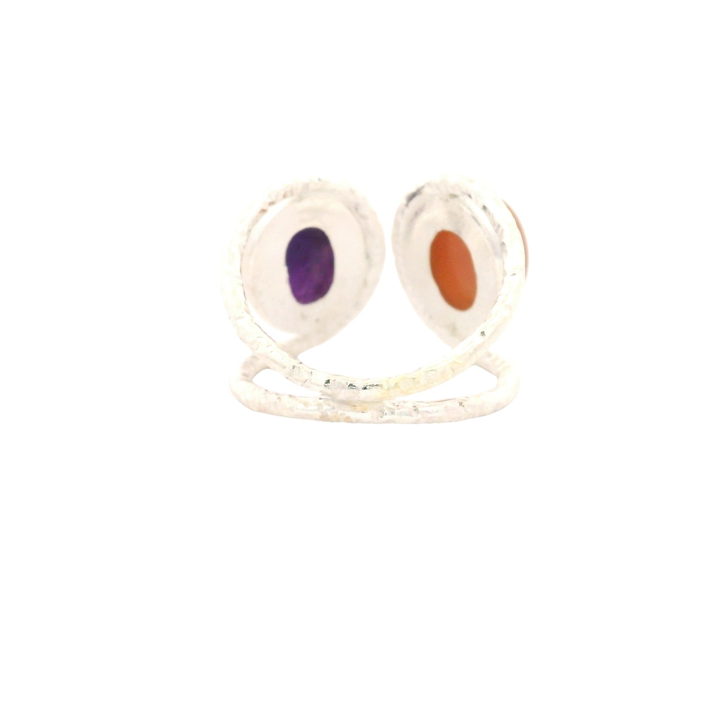 13.20 Ct Amethyst, Moonstone 925 Sterling Silver Ring