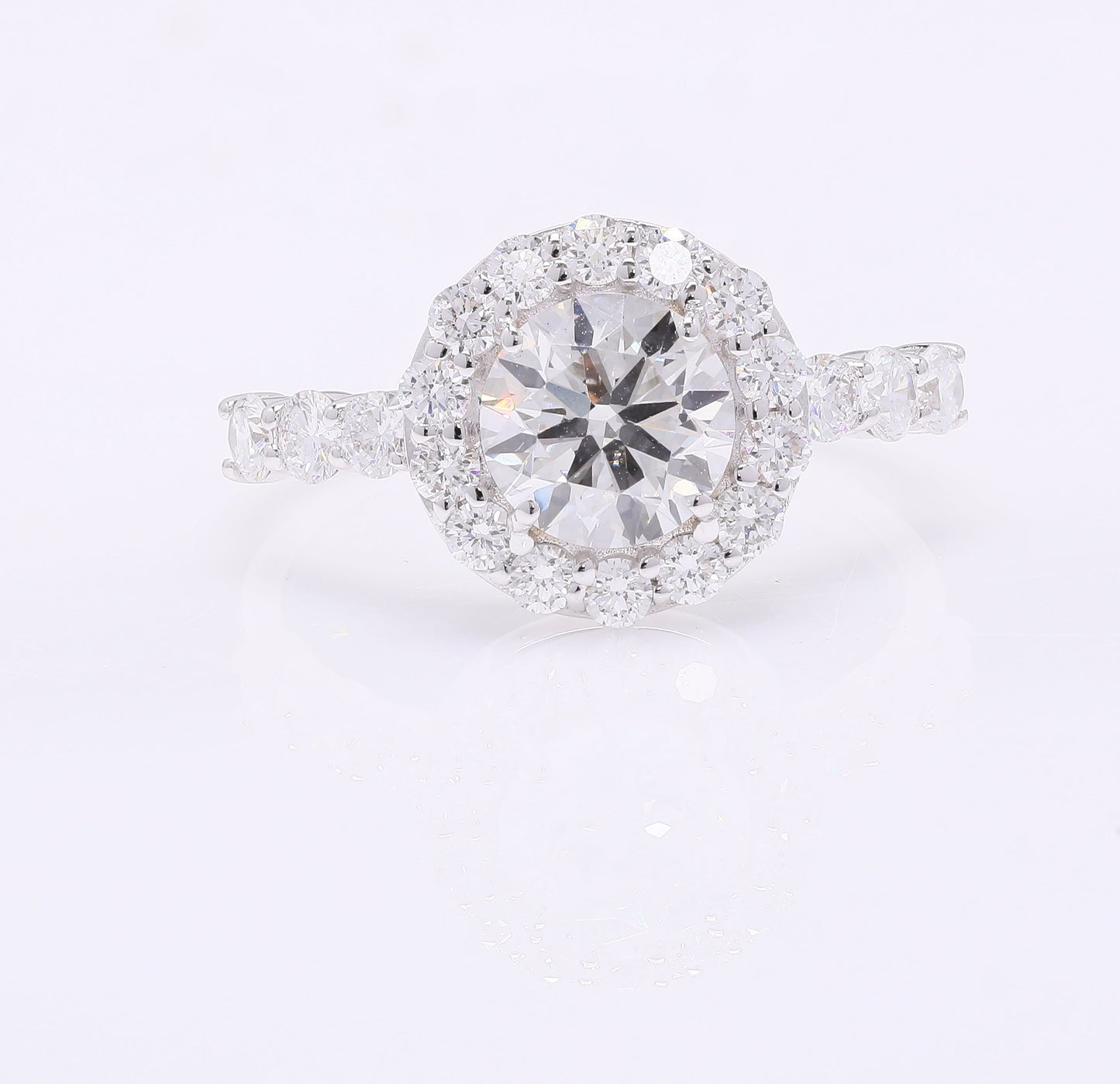 2.14 Carats Lab Grown Diamond 14K Gold Ring