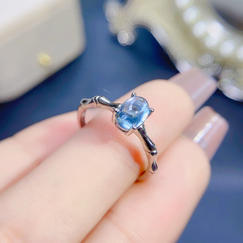 Blue Topaz 925 Sterling Silver Ring