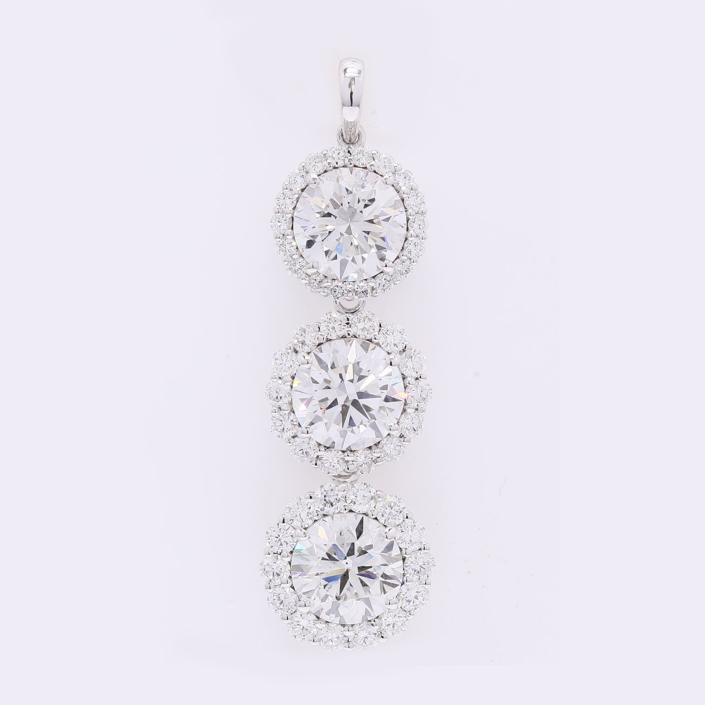 5.74 Carats Lab Grown Diamond 14K Gold Pendant
