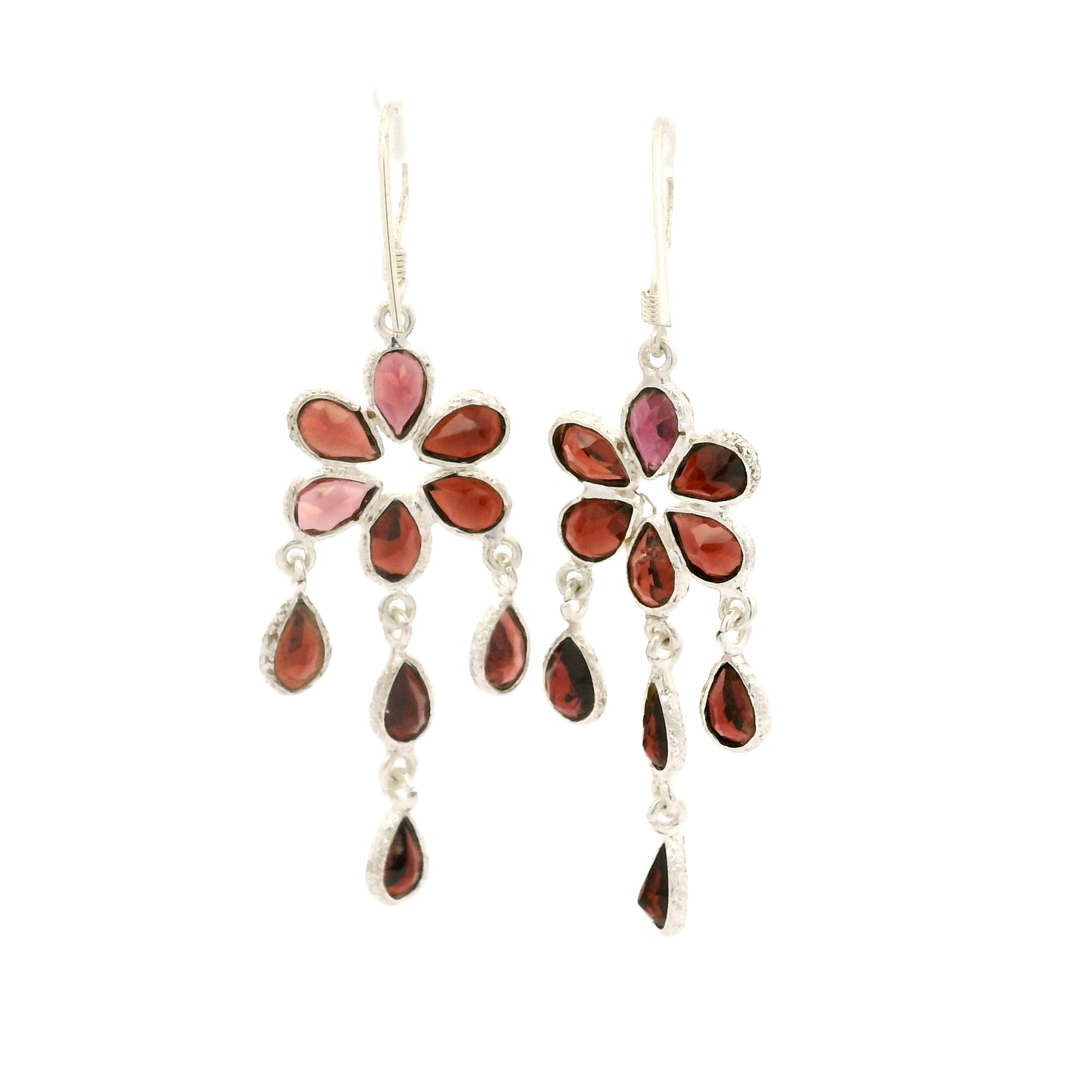11.10 Ct Garnet 925 Sterling Silver Earrings