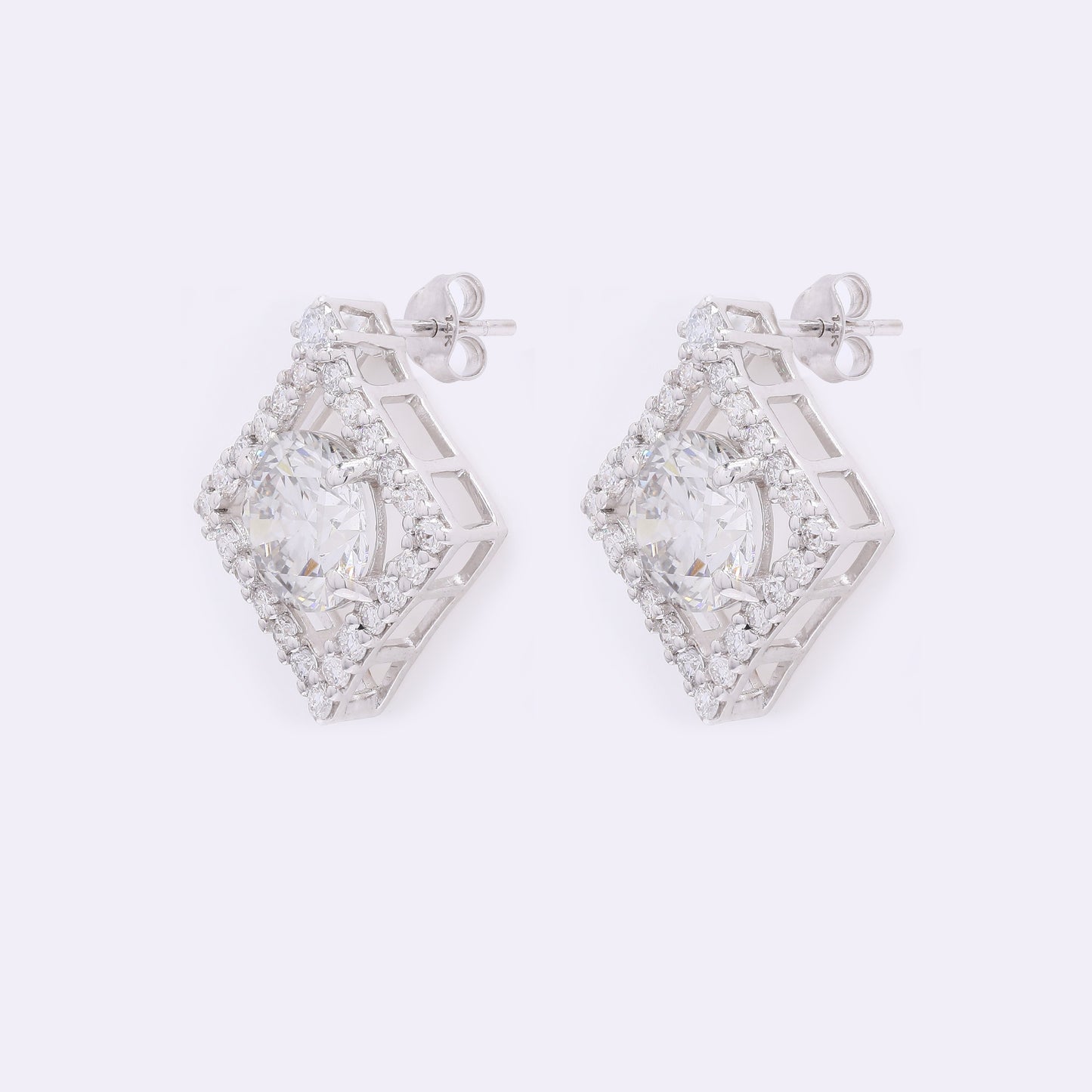 3.11 Carats Lab Grown Diamond 14K Gold Earrings