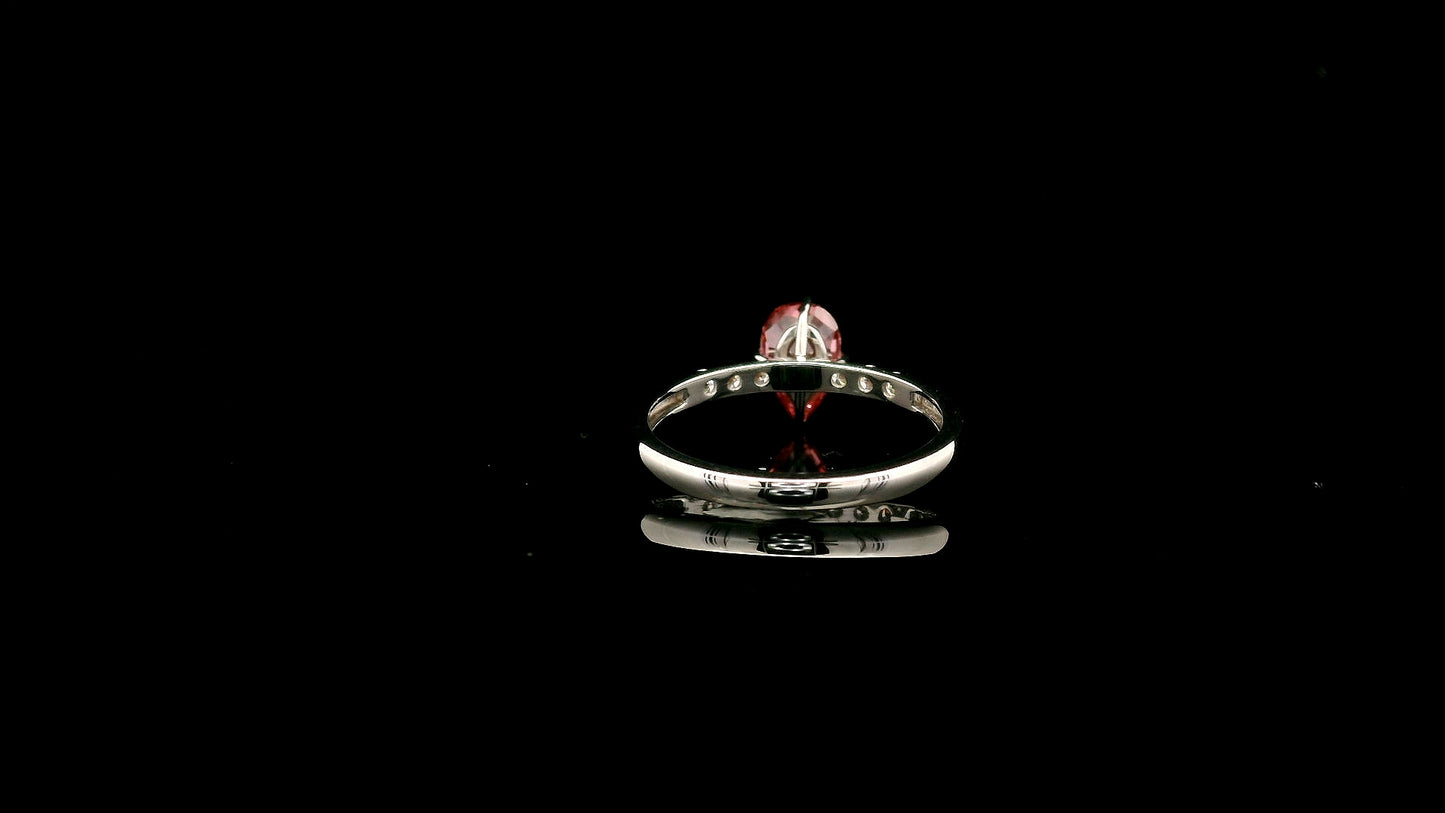 1.15 Carats Pink Lab Grown Diamond 14K Gold Ring