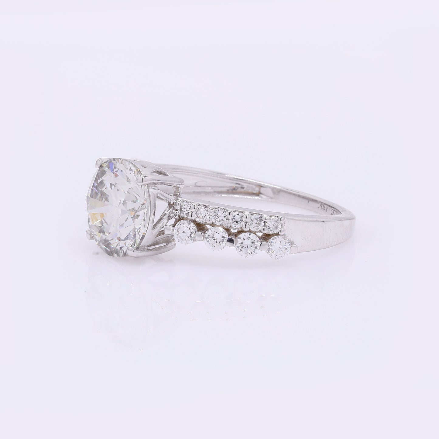 2.54 Carats Lab Grown Diamond 14K Gold Ring