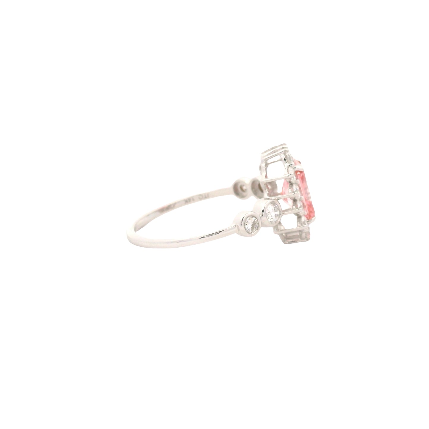 1.84 Carats Pink Lab Grown Diamond 14K Gold Ring