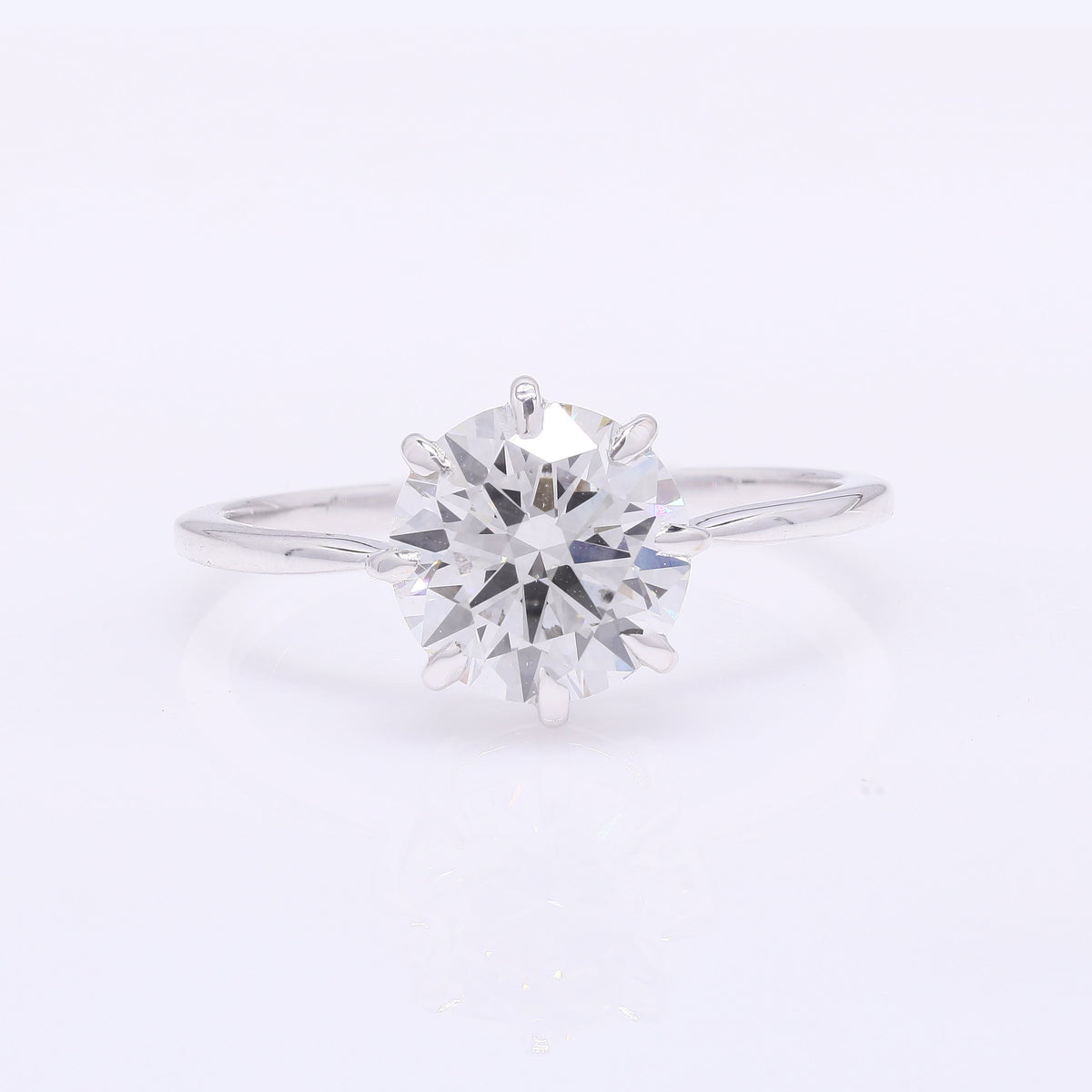 2.10 Carats Lab Grown Diamond 14K Gold Ring