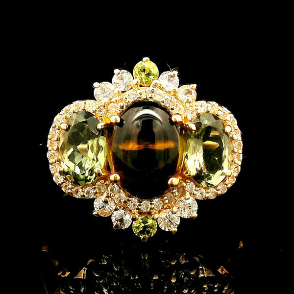 2.92 Ct Oval Tourmaline 14K Gold Ring
