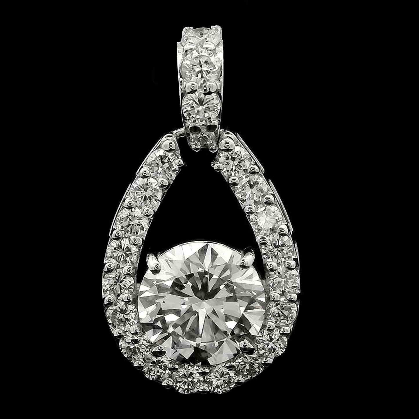 2.16 Carats Lab Grown Diamond 14K Gold Pendant
