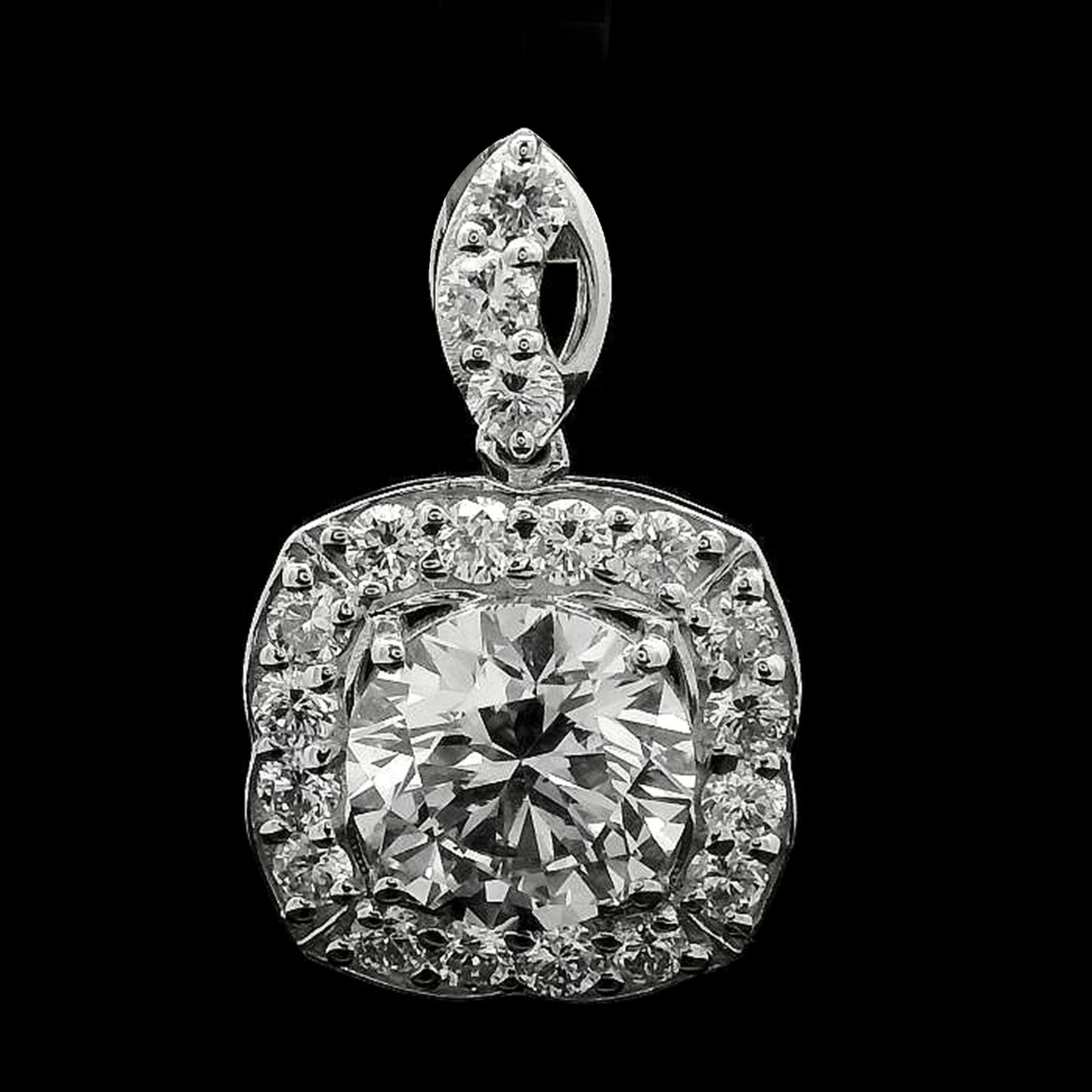 1.99 Carats Lab Grown Diamond 14K Gold Pendant