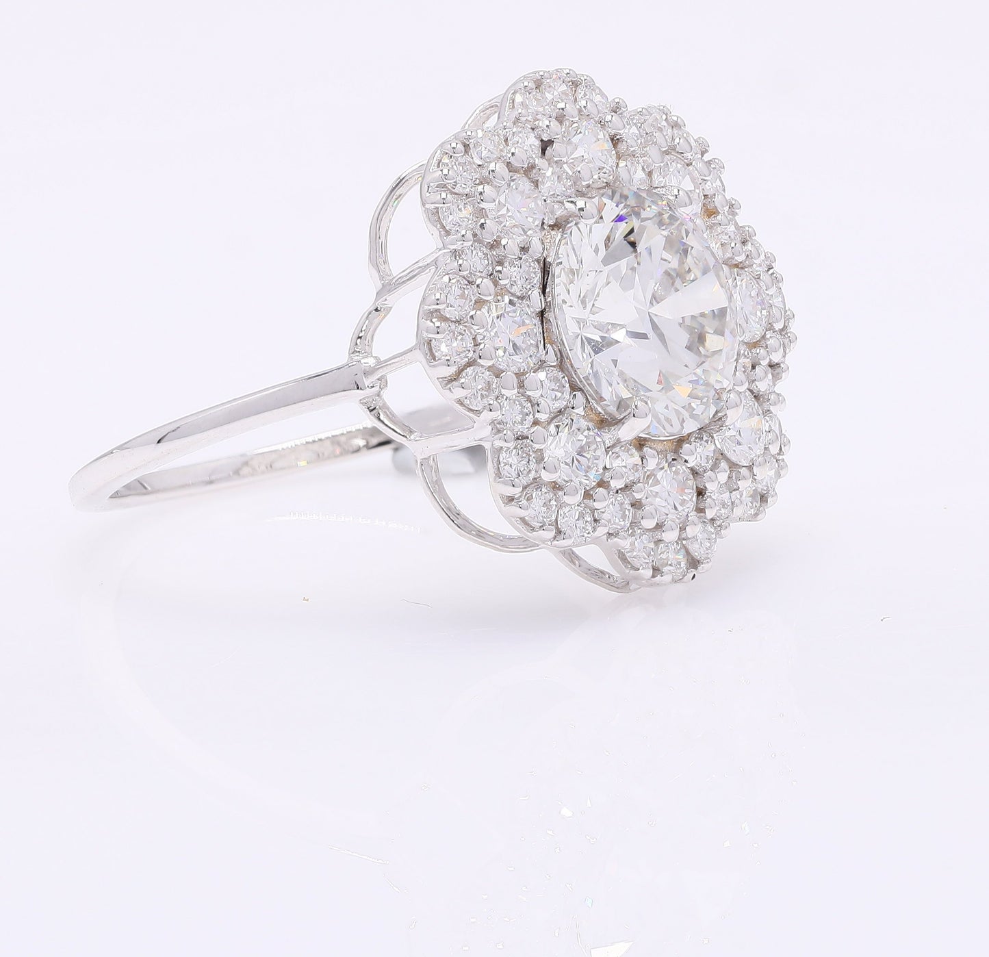 2.90 Carats Lab Grown Diamond 14K Gold Ring