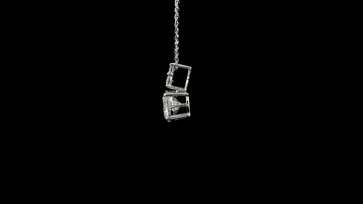 1.17 Ct Round Lab Grown Diamond 14K Gold Pendant