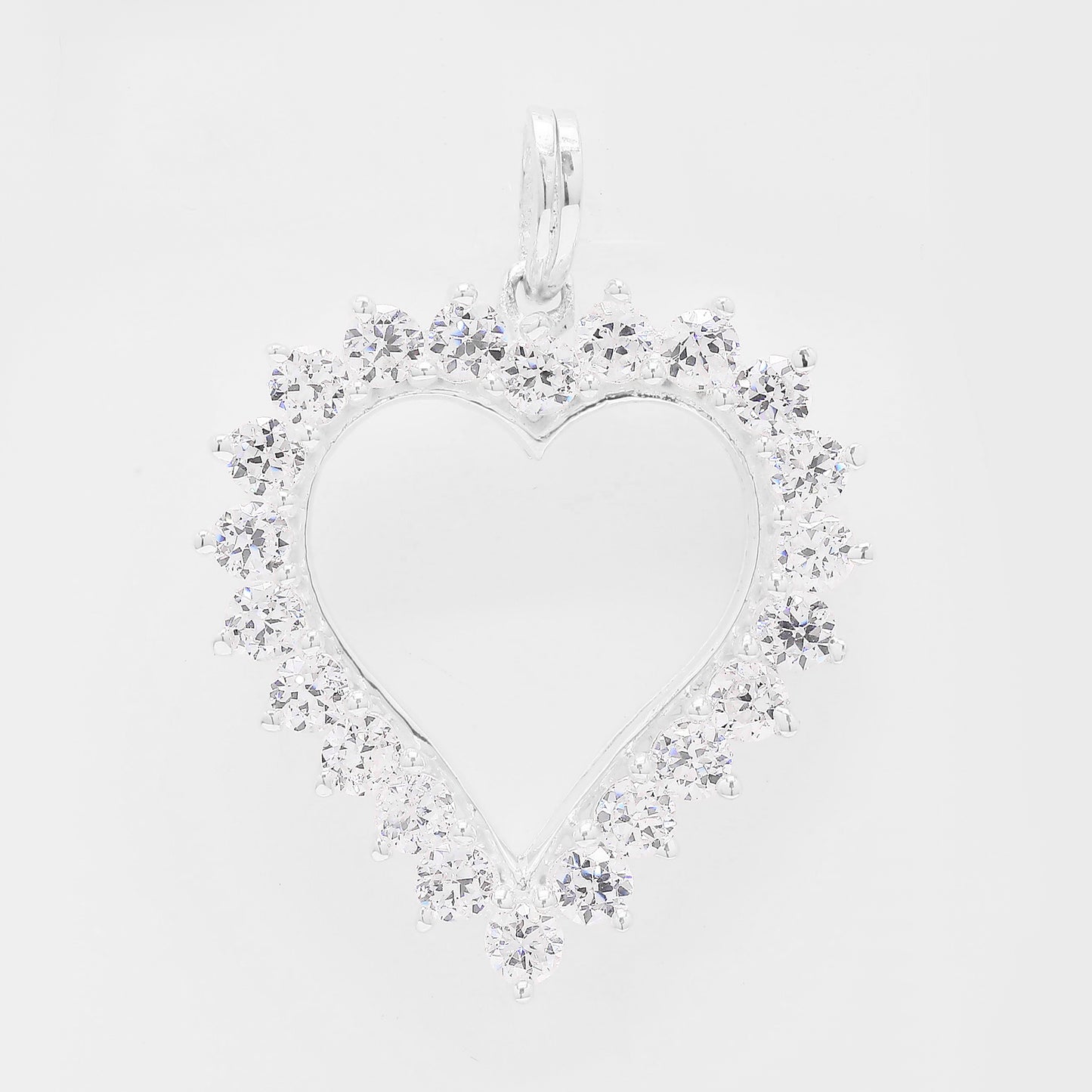 2.31 Ct Round Cubic Zirconia 925 Silver Pendant