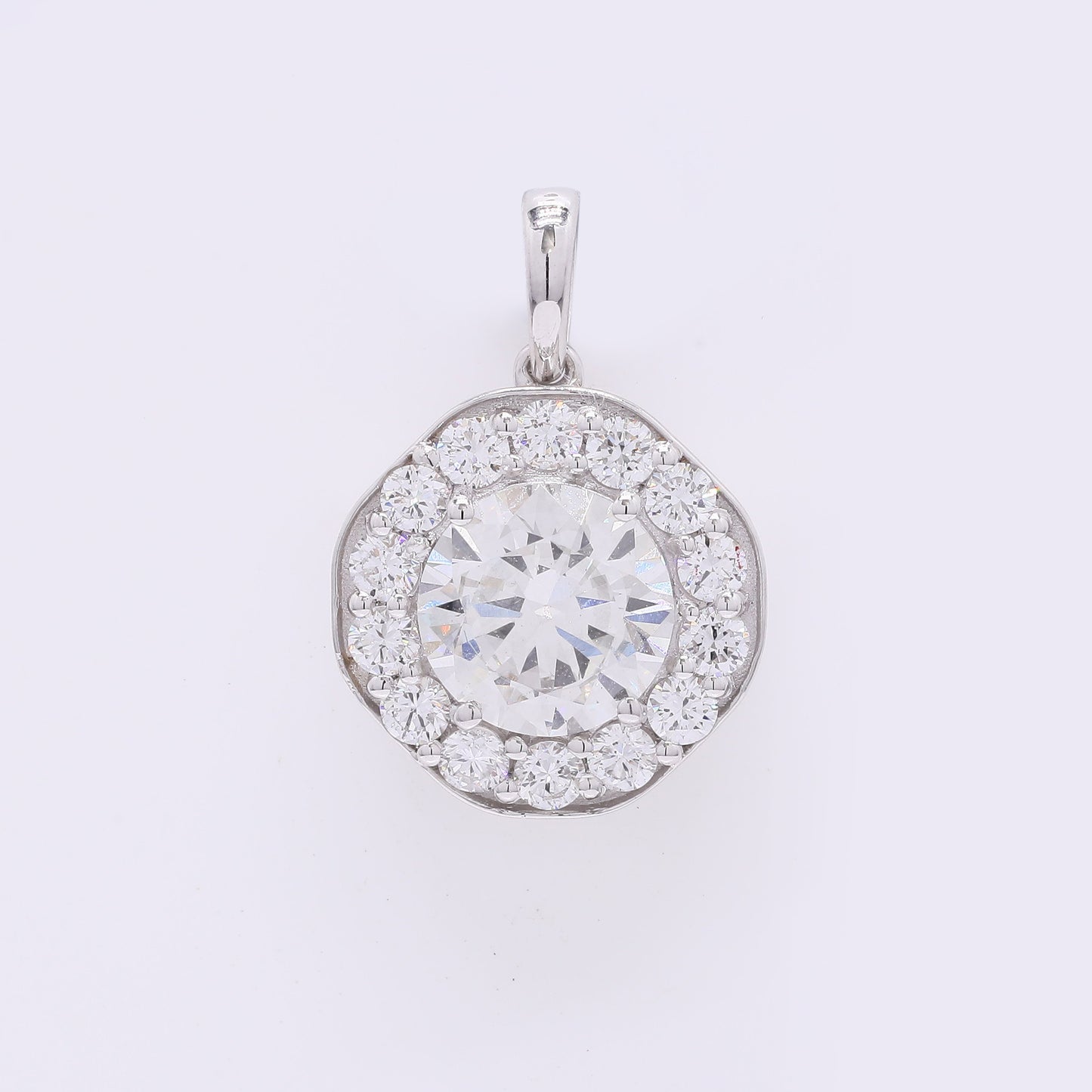 2.02 Carats Lab Grown Diamond 14K Gold Pendant