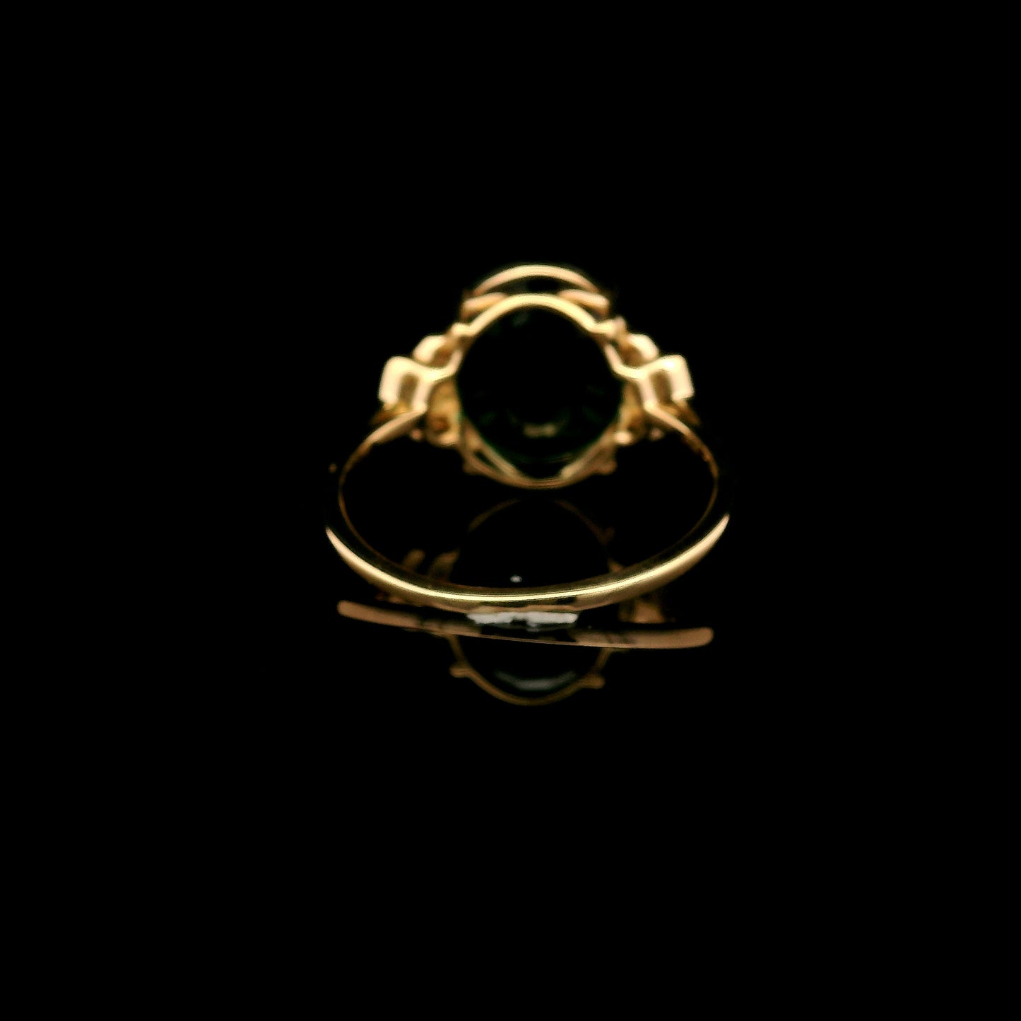 3.41 Ct Oval Mixed Cut Lab Grown Emerald 14K Gold Ring