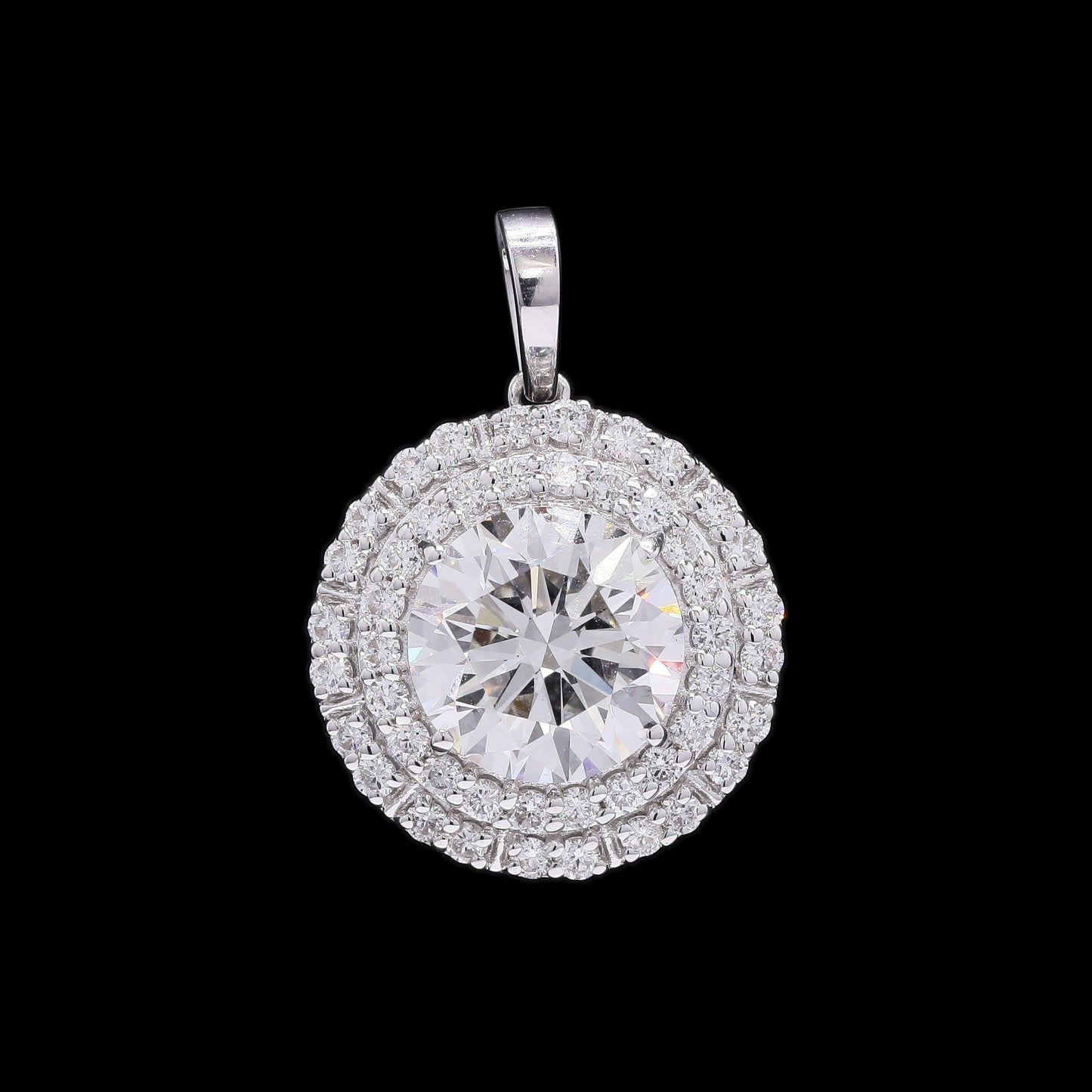 3.22 Carats Lab Grown Diamond 14K Gold Pendant