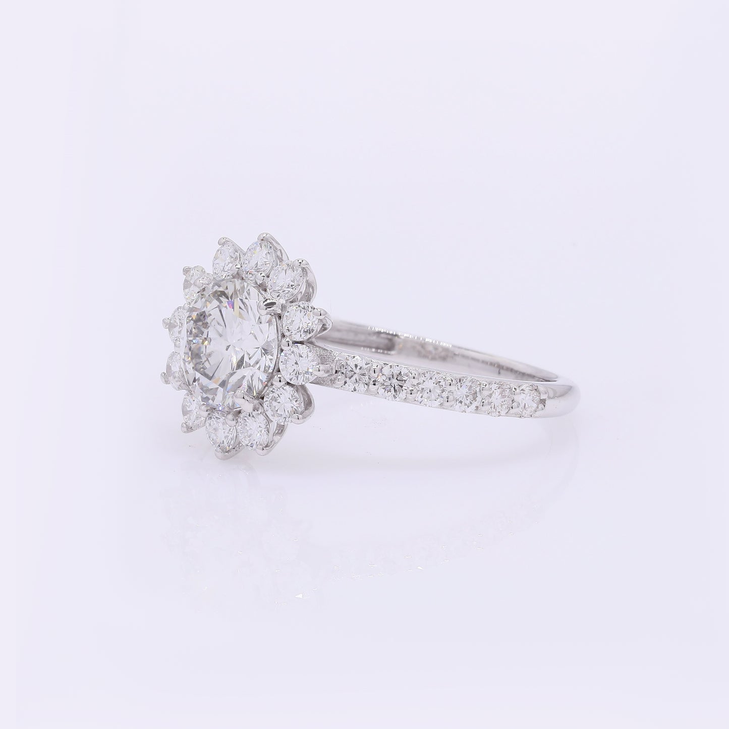 2.22 Carats Lab Grown Diamond 14K Gold Ring
