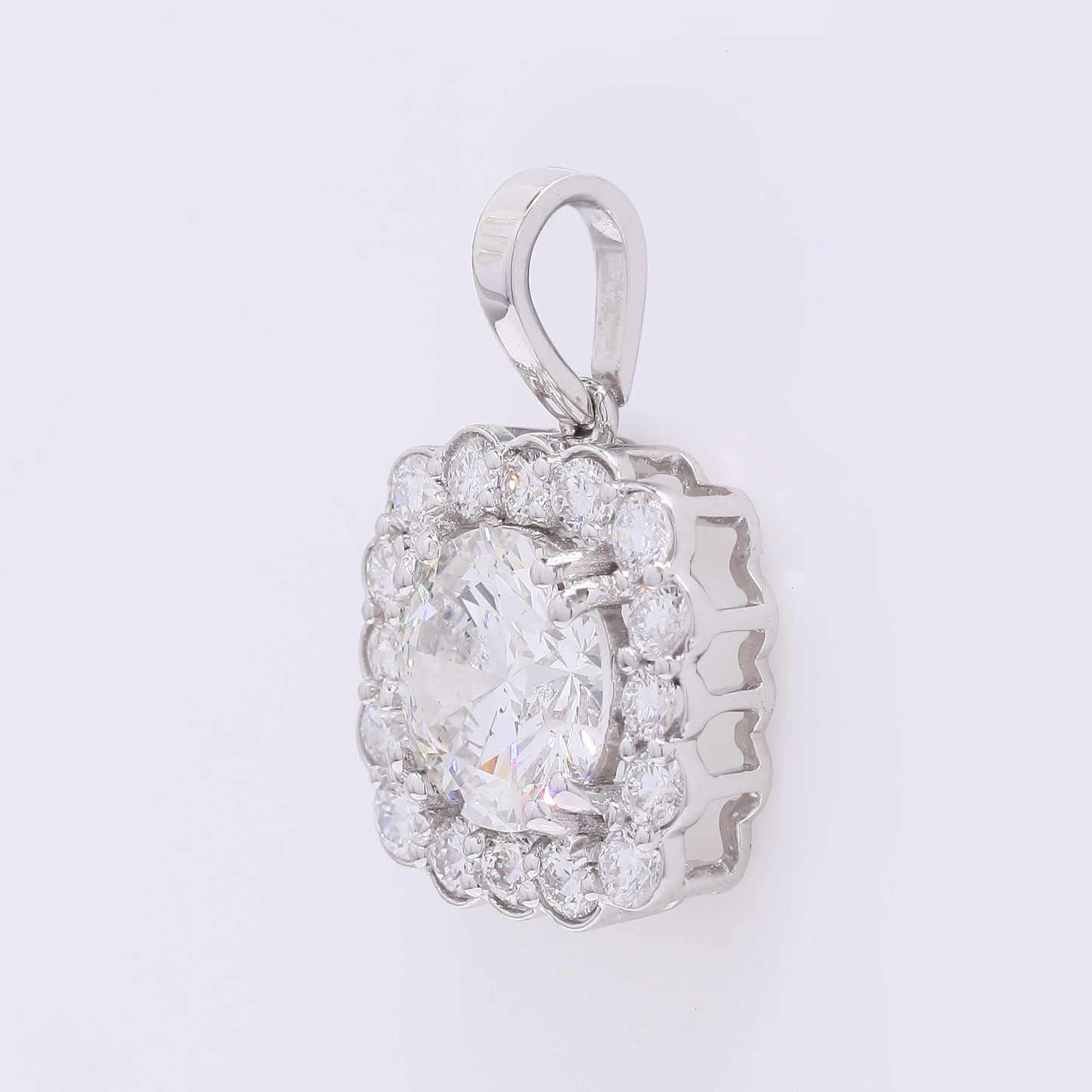 1.97 Carats Lab Grown Diamond 14K Gold Pendant