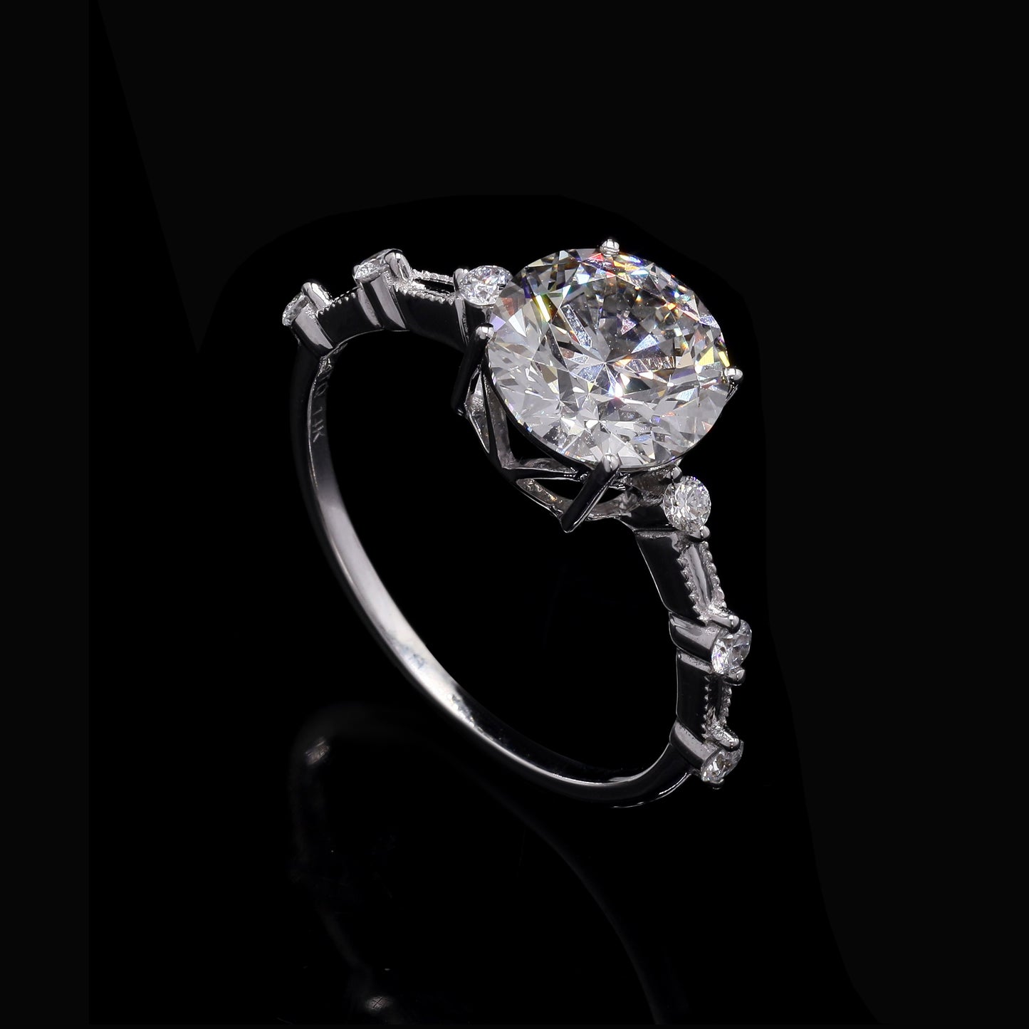 2.16 Carats Lab Grown Diamond 14K Gold Ring