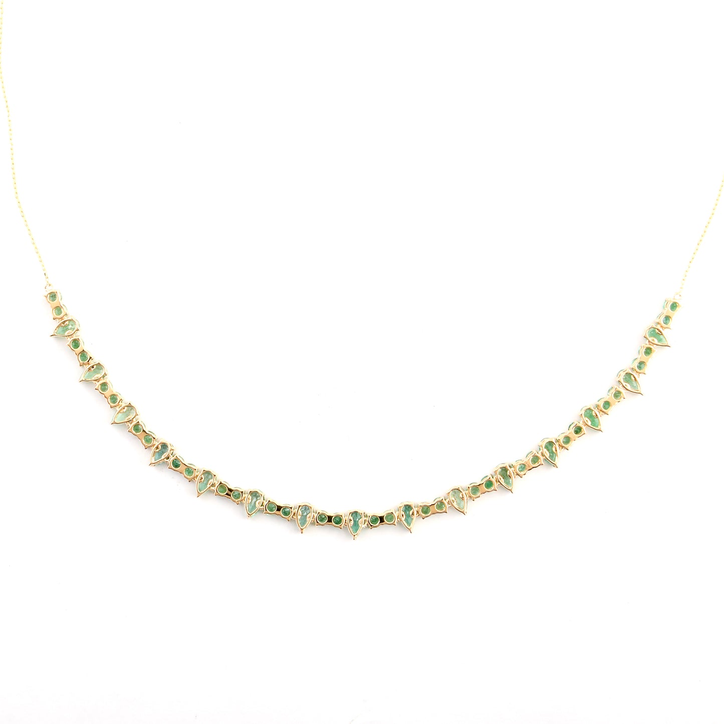 4.93 Carat Emerald 14K Gold Necklace
