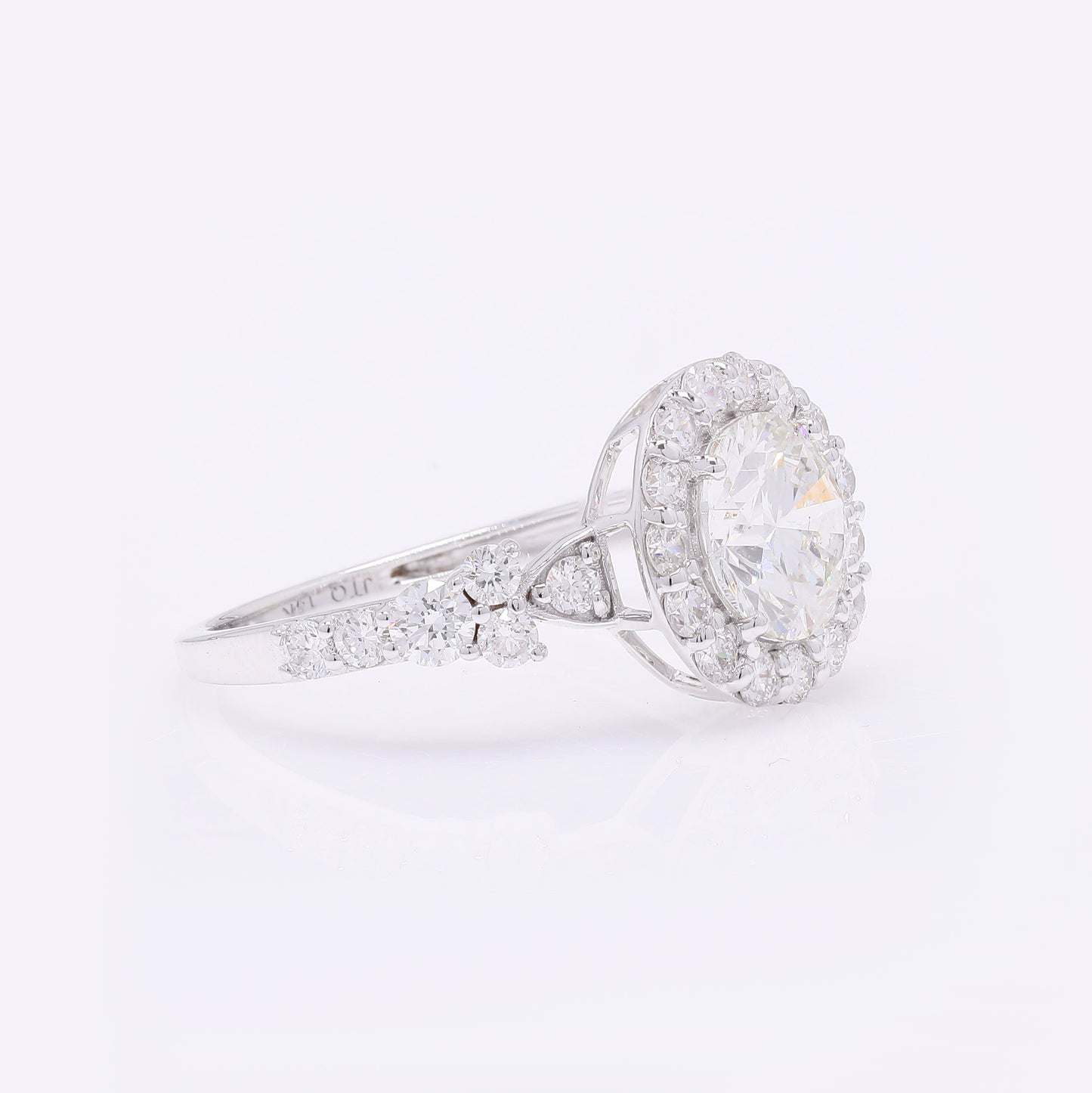 2.17 Carats Lab Grown Diamond 14K Gold Ring