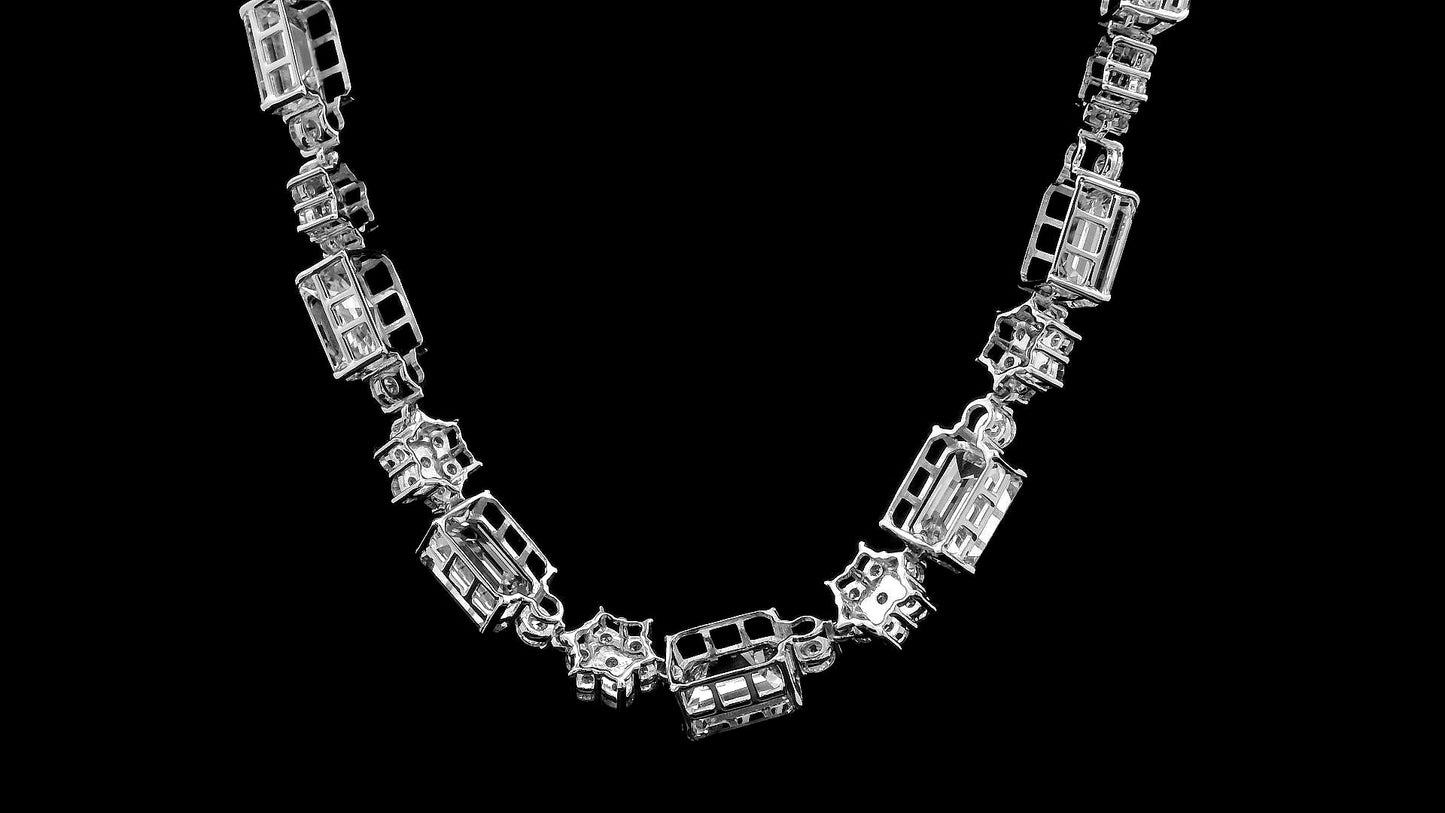 44.66 Carats Lab Grown Diamond 14K Gold Necklace