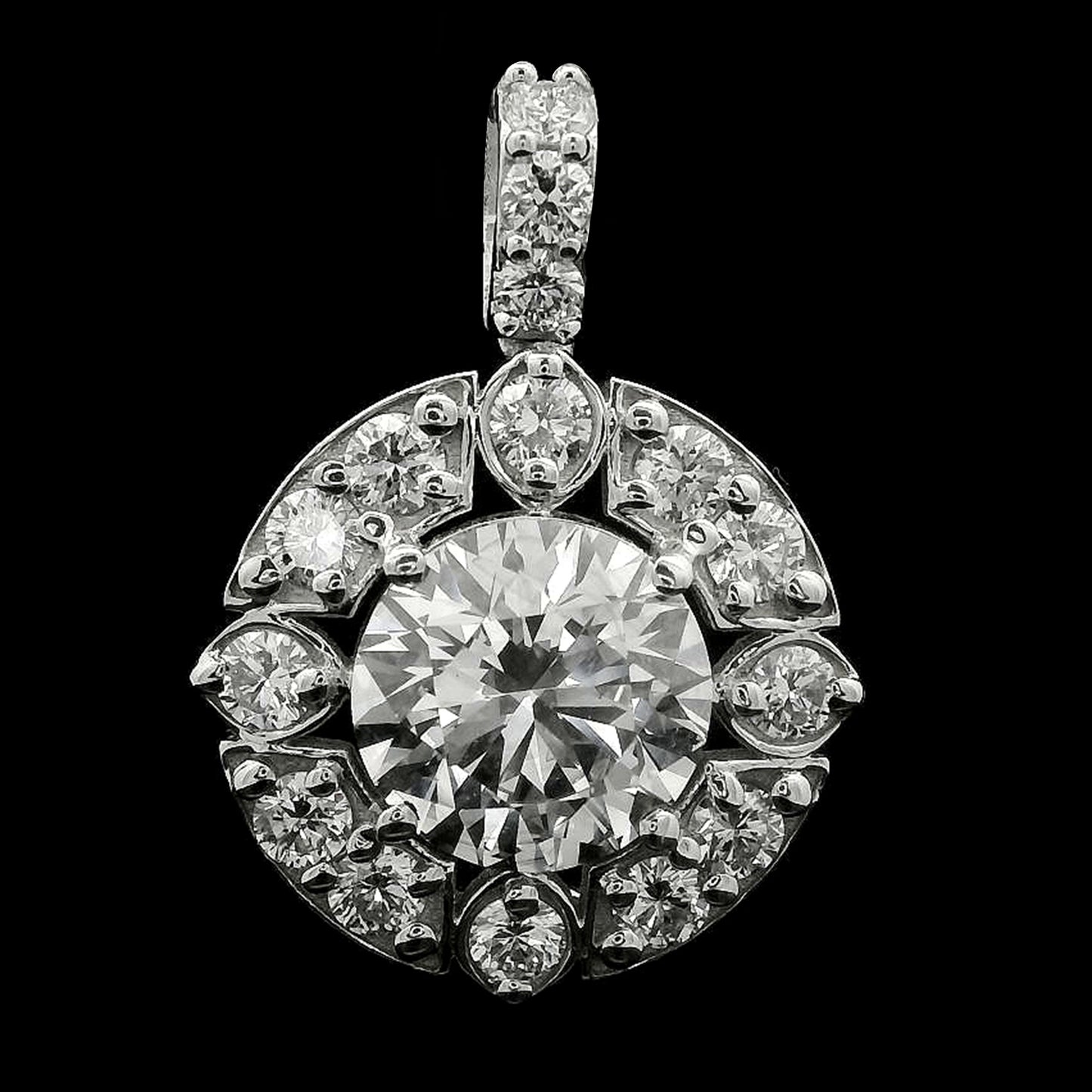 2.08 Carats Lab Grown Diamond 14K Gold Pendant