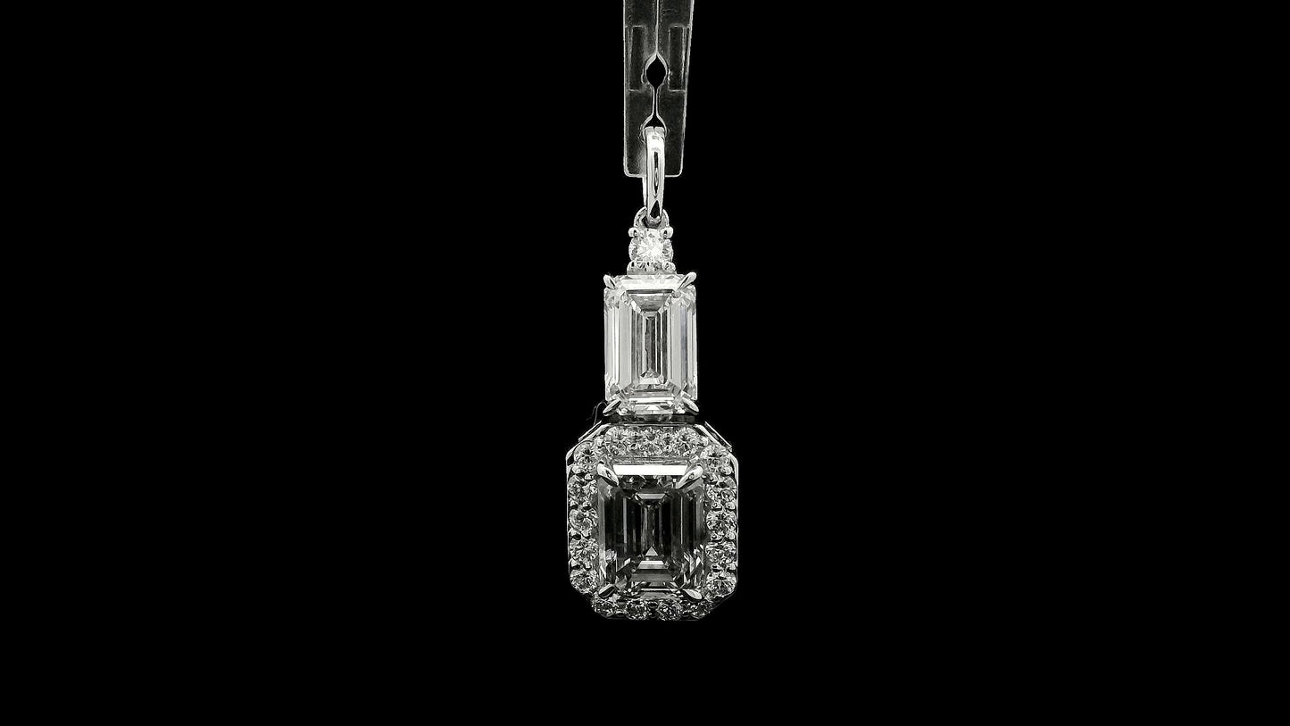 4.07 Carats Lab Grown Diamond 14K Gold Pendant