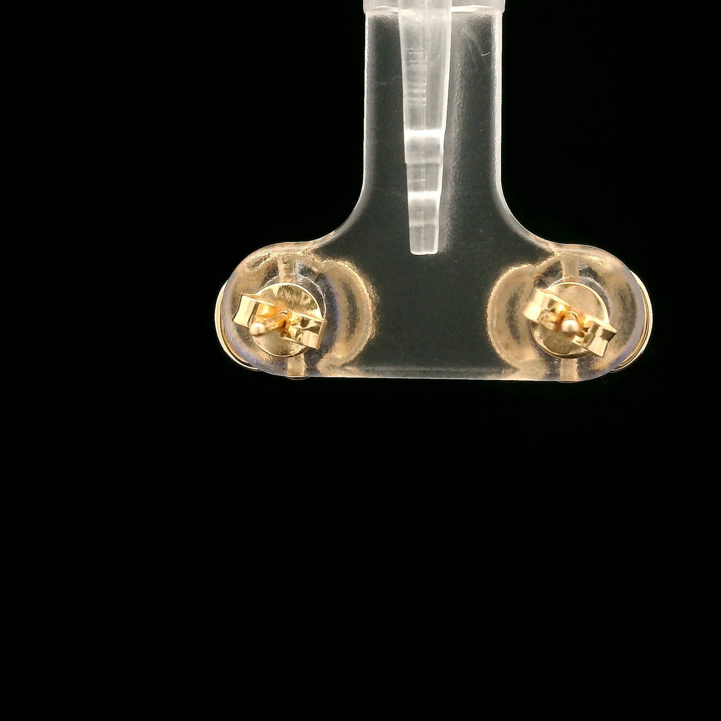 3.46 Ct Oval Mixed Cut Lab Grown Sapphire 14K Gold Earrings