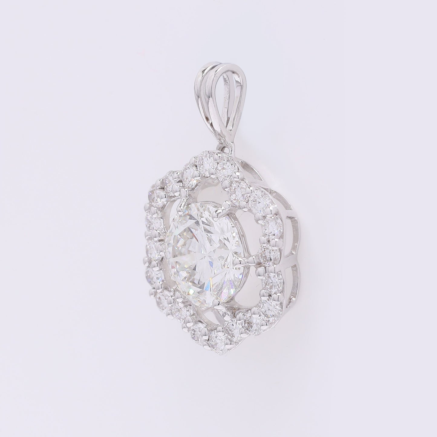 2.15 Carats Lab Grown Diamond 14K Gold Pendant