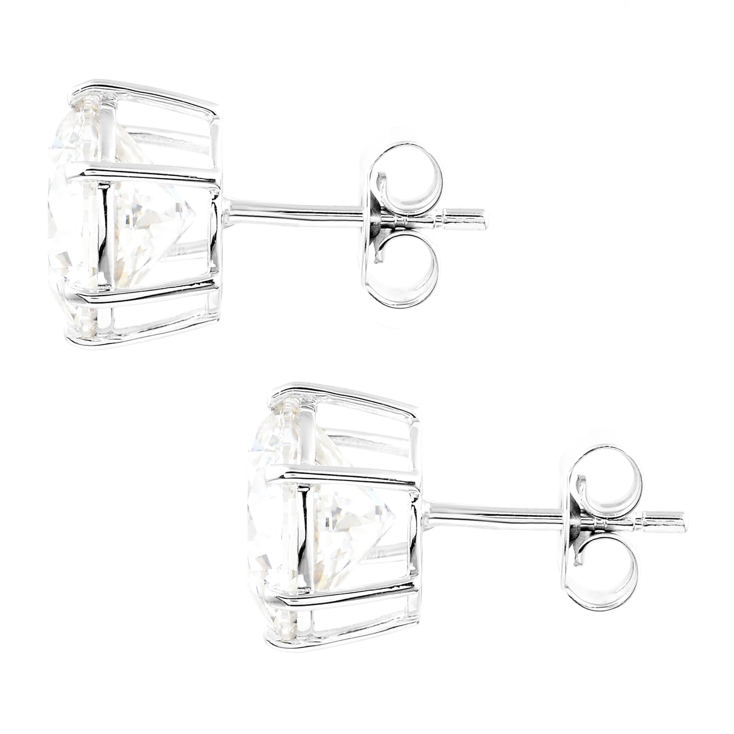 5.72 Carats Lab Grown Diamond 14K Gold Earrings