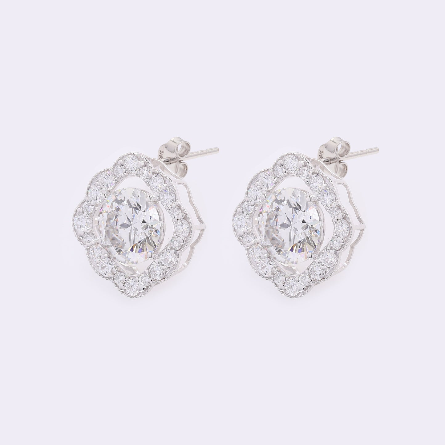5.01 Carats Lab Grown Diamond 14K Gold Earrings